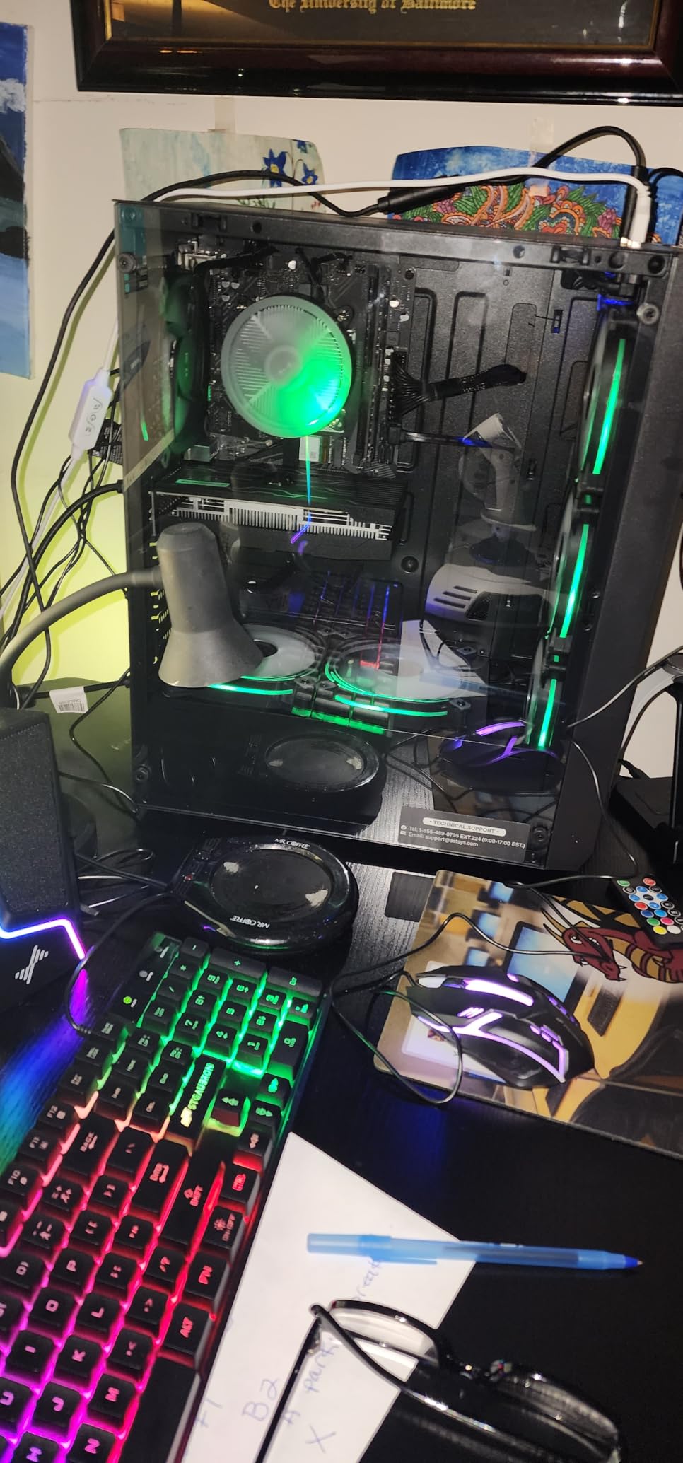 STGAubron Gaming PC Computer Desktop, Intel Core i7 8th Gen up to 4.1G, GeForce RTX 2060 6G, 16G DDR4, 512G SSD, WiFi 6, BT 5.2, RGB Fan x4, Windows 11 Home - Customer Photo 2