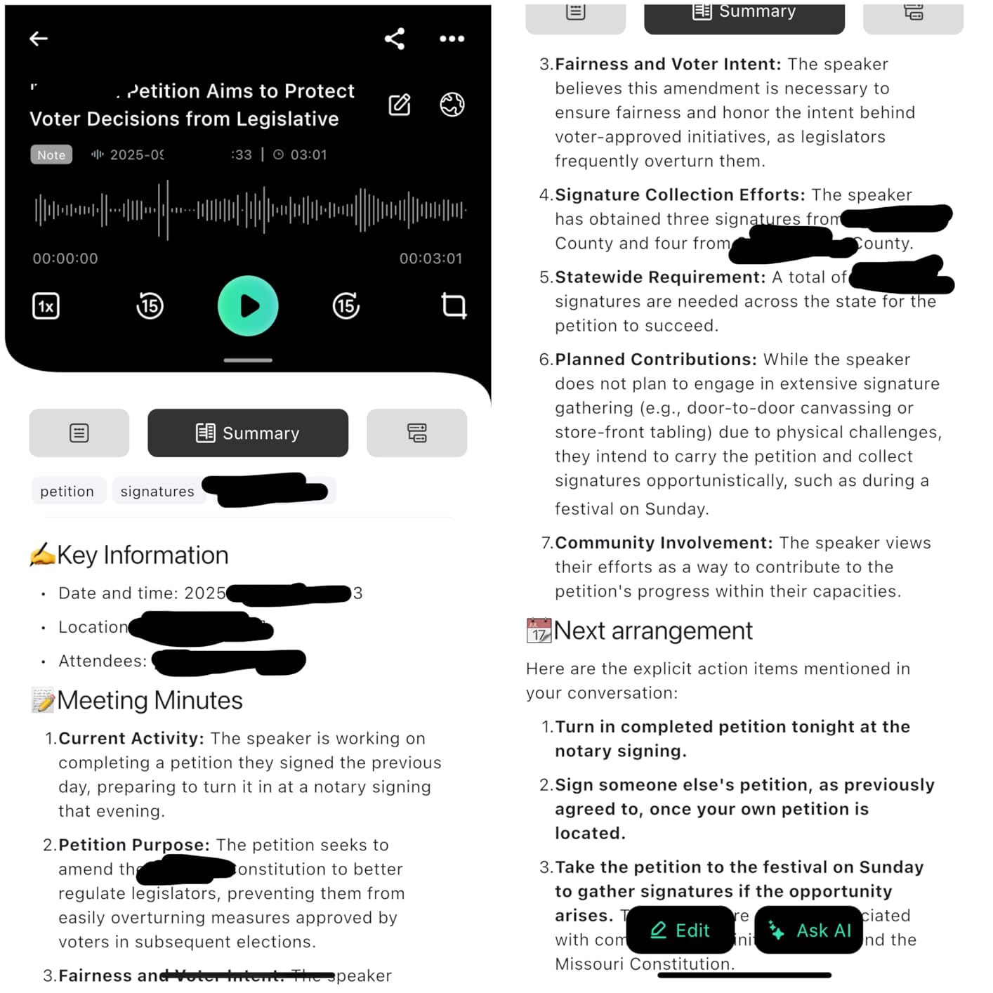 Turonic L813 AI Voice Recorder with AI Technology – 128GB, USB-C, Dual Mics, Noise Canceling, Transcription, File Security, Compact Design for Work, Study, and Interviews - Customer Photo 1