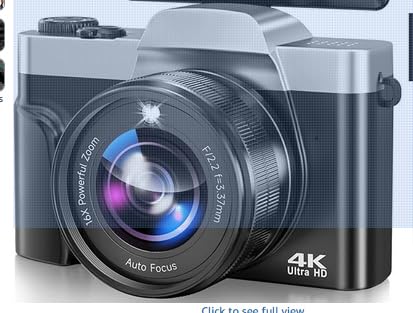4K Digital Camera for Photography with WiFi, 2025 Latest Auto-Focus Vlogging Camera for YouTube Video 3'' 180° Flip Screen Travel Cameras 16X Zoom Anti-Shake 4K Cameras with SD Card, 2 Batteries - Customer Photo 1