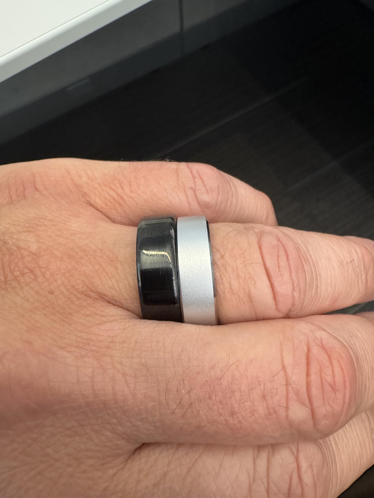Smart Health Ring 2.0 for Women Men, Slim Scratch & Fingerprint Resistant Design,Efficient Chip Fitness Tracker, Monitors Heart, Blood Oxygen & Pressure, Sleep, Steps, Waterproof, iOS & Android, RG 8 - Customer Photo 1