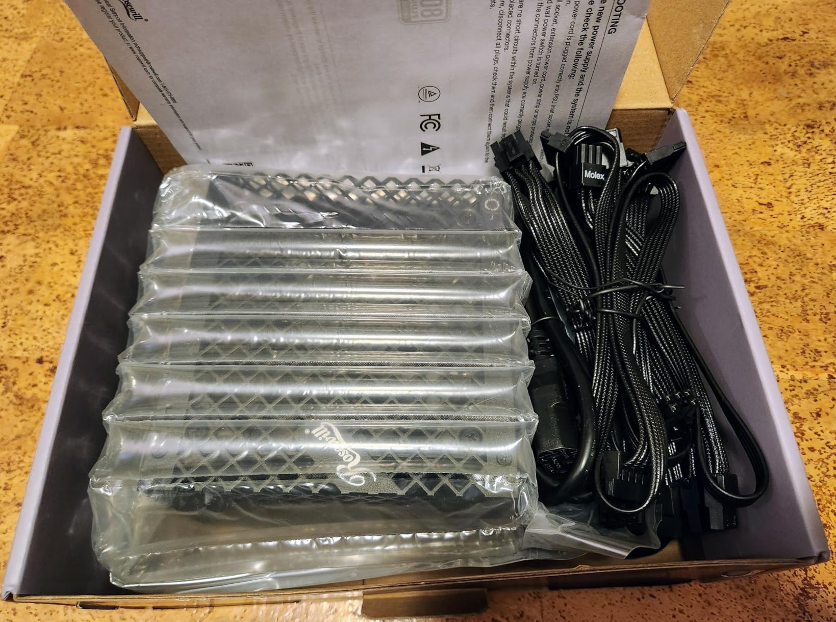 Rosewill VSB 750W 80+ Bronze, ATX 3.0 & 3.1 Compatible, Semi-Modular Power Supply, PCIe 5.1 12V-2x6 Connector, 105°C/221°F Japanese Capacitor, 120mm ICB Silent Fan - 5 Year Warranty - Customer Photo 3