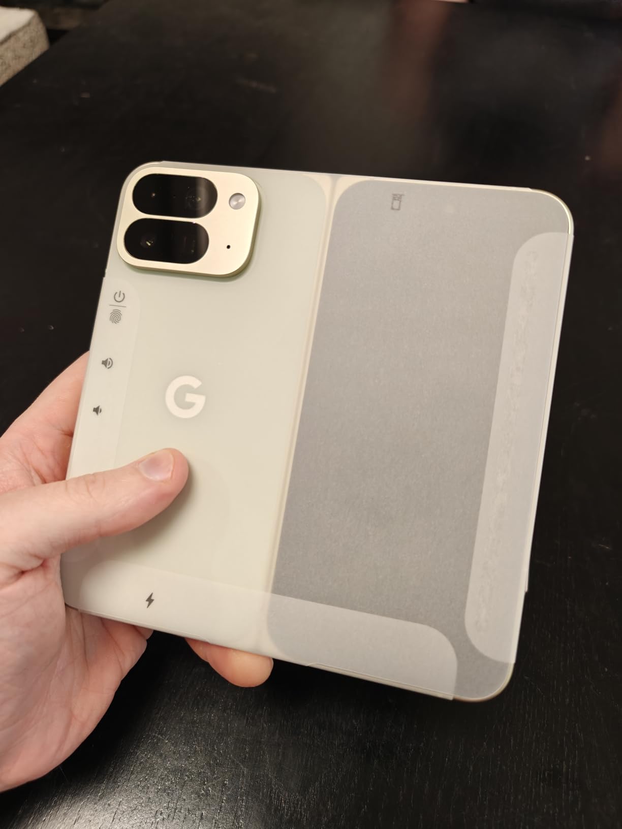 Google Pixel 10 Pro Fold - Unlocked Android Smartphone - Gemini AI Assistant - Advanced Triple Rear Camera System - 24+ Hour Battery - Foldable Display - Moonstone - 256 GB (2025 Model) - Customer Photo 1