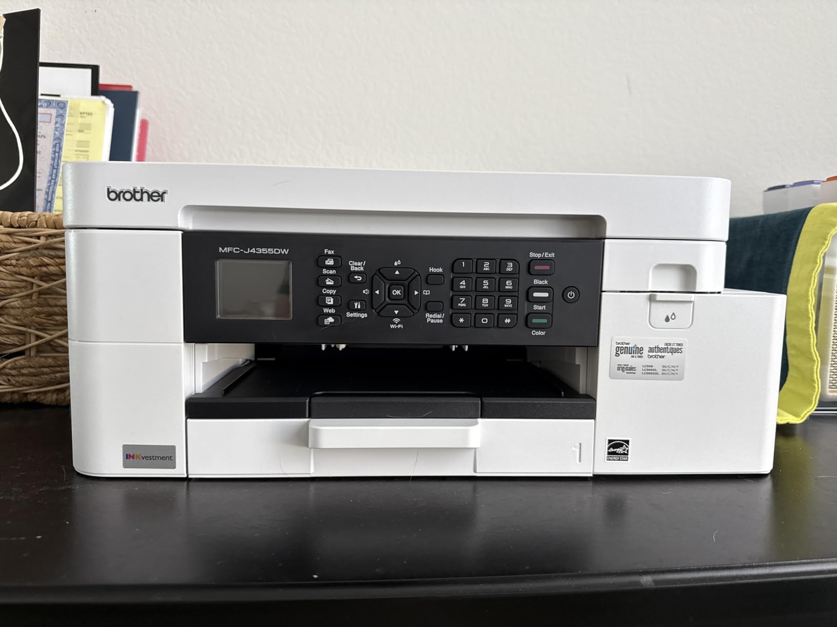 Brother INKvestment 4355 Wireless Color Inkjet All-in-One Printer with 1.8