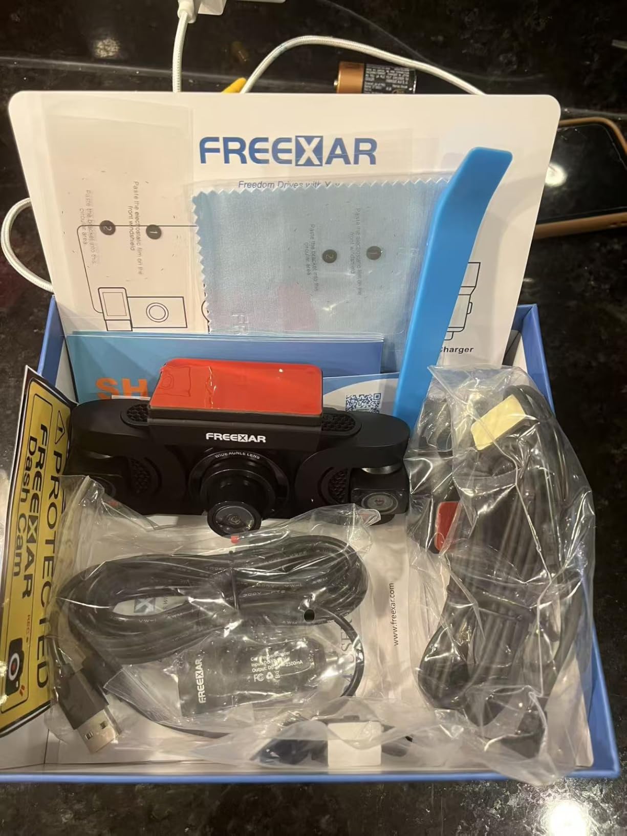 4K 360° Dash Cam, 4-Channel Dash Camera for Cars, Full Coverage Front Rear Left Right Inside with GPS, 5.8GHz Wi-Fi & App, Night Vision, Voice Control, 24H Parking Mode, 128GB Card Included - Customer Photo 2