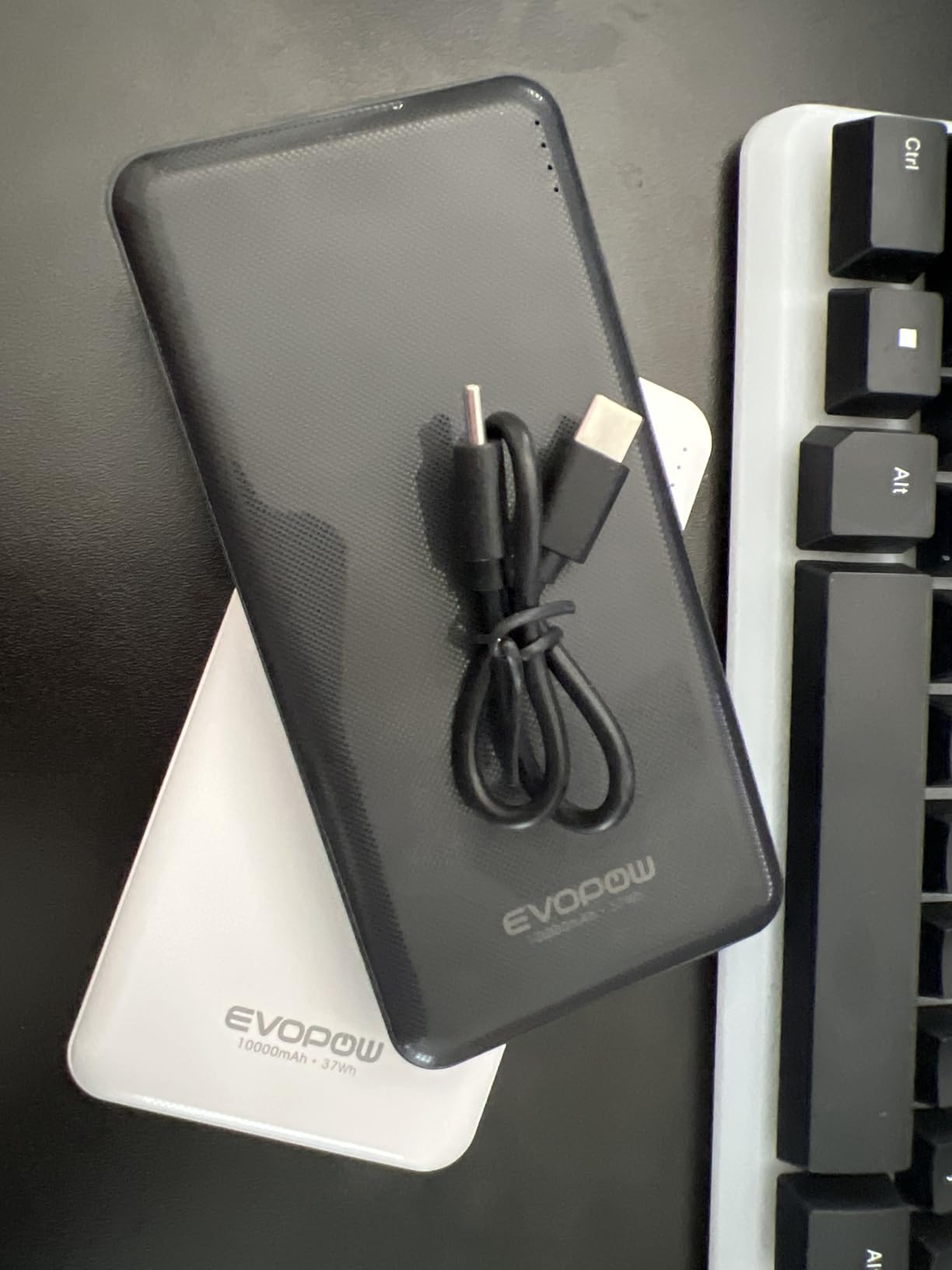 2 Pack Portable Charger, Slimmer 10000mAh Power Bank, 15W USB C in&Out Fast Charging Battery Pack, Portable Power Bank for iPhone 16 15 14 13 12 iPad Samsung S23 S22 Pixel etc (Black) - Customer Photo 2