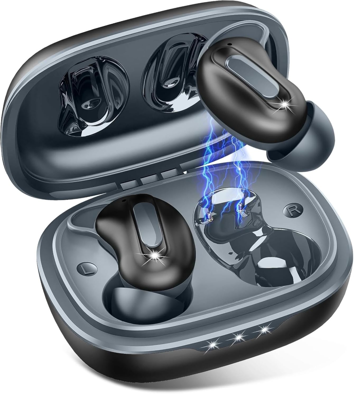 Sleep Earbuds, Mini ANC Wireless Earbuds Bluetooth 5.4 Headphones Deep Bass Stereo, 48H Playtime Ear Buds, 4 ENC Noise Cancelling Mic, In Ear IP7 Waterproof Earphones for Side Sleepers,Touch Control - Customer Photo 1