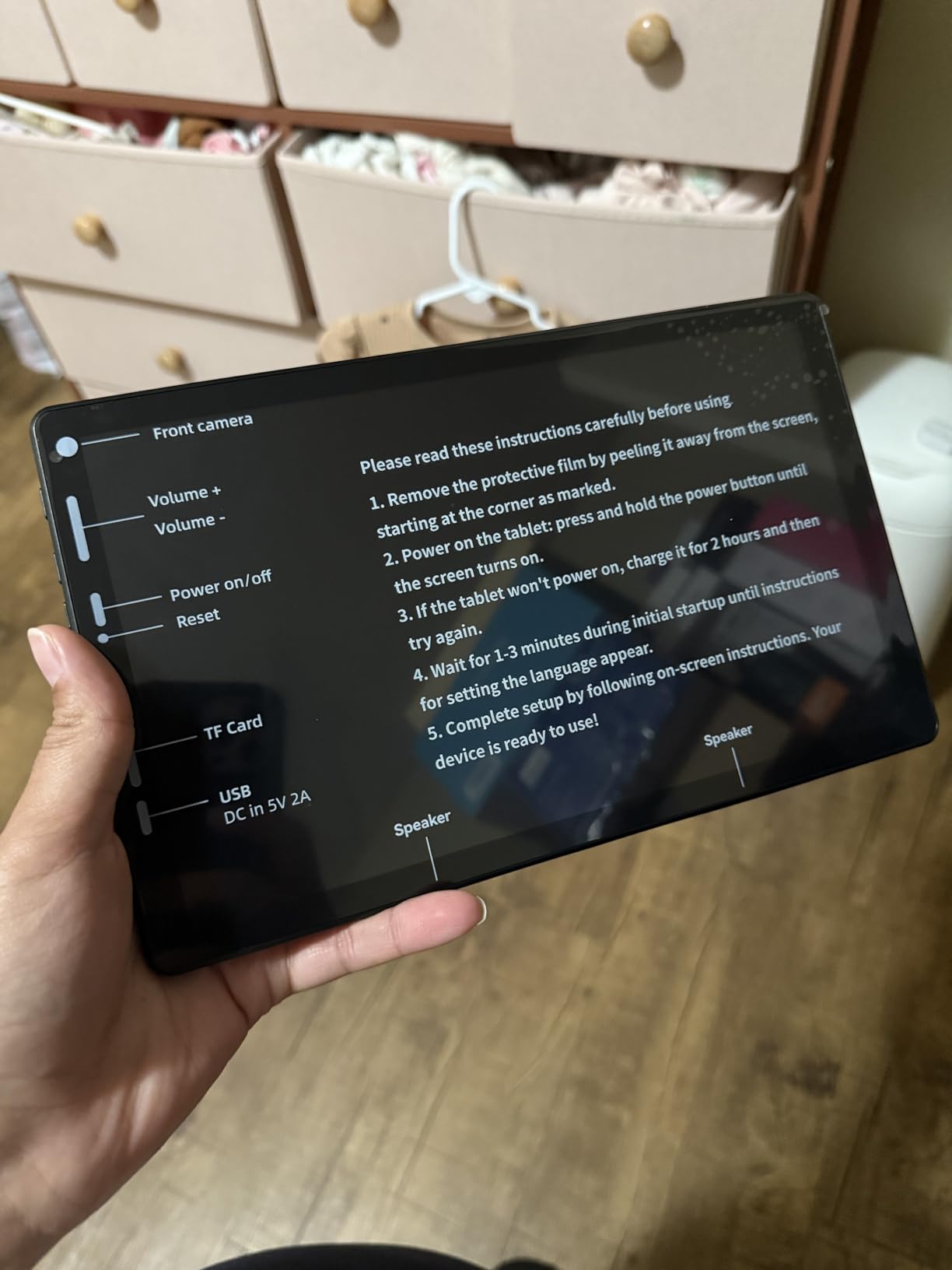 Tablet 10 Inch Android 15 OS GMS Certified Tablets PC 1.8 GHz 5-Core 20 (3+17) GB RAM 64 GB ROM 1 TB Expandable 1280x800 HD IPS Touch Screen 5000 mAh WiFi 6 Bluetooth 5.4 Dual Camera 2025 (Black) - Customer Photo 1