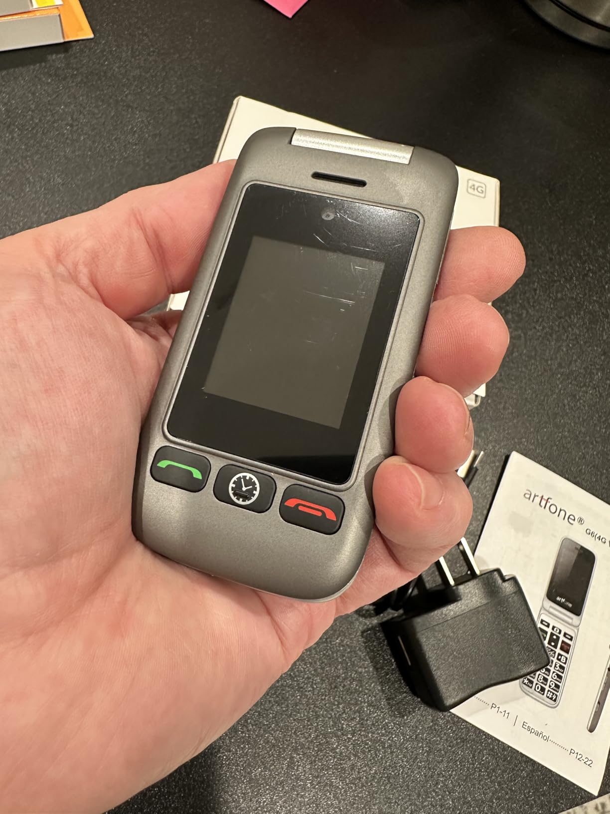 G6 Pro Grey - 4G LTE Flip Phone Unlcoked丨Cell Phone for Seniors丨2.4