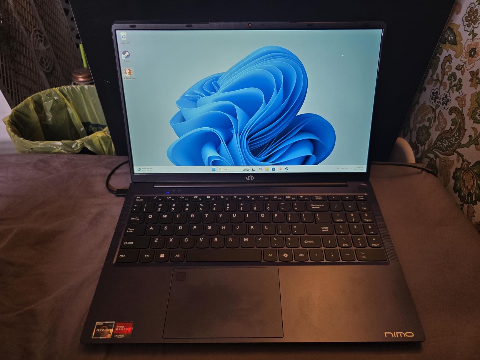 NIMO 15.6'' FHD IPS Student-Laptop-Computer - 32GB RAM 1TB SSD, AMD Ryzen 5(Beat i5-1135G7, 4 Cores Up to 3.7GHz), 65W Type-C, 2 Years Warranty, Fingerprint, Backlit Keyboard, Wi-Fi 5, BT5.2, Blue - Customer Photo 2