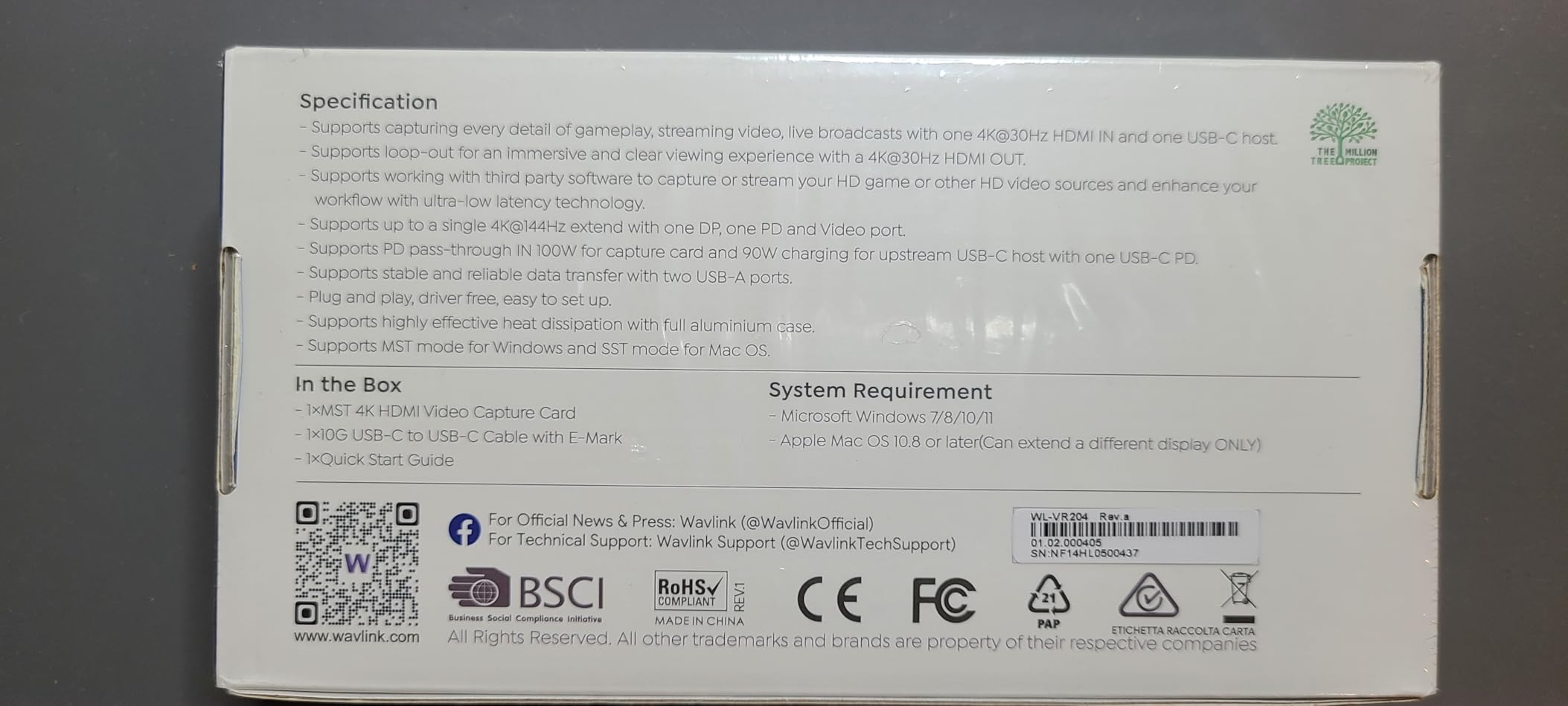 WAVLINK Video Capture Card, 4K HDMI Capture Card for Streaming, 4k@30Hz Capture& Loop-Out, Single 4K@144Hz Display, 100W PD, Compatible with PS5/Xbox/Switch, OBS, Windows/Mac - Customer Photo 1