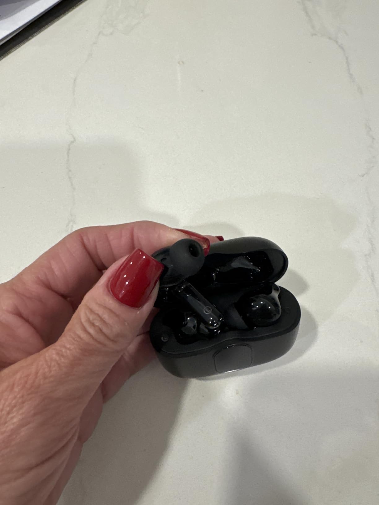 Wireless Earbuds, Bluetooth 5.4 Headphones Bass Stereo, Ear Buds with Noise Cancelling Mic, LED Display in Ear Earphones Clear Calls, IP7 Waterproof Bluetooth Earbuds for Laptop/Phones/Sports, Black - Customer Photo 5