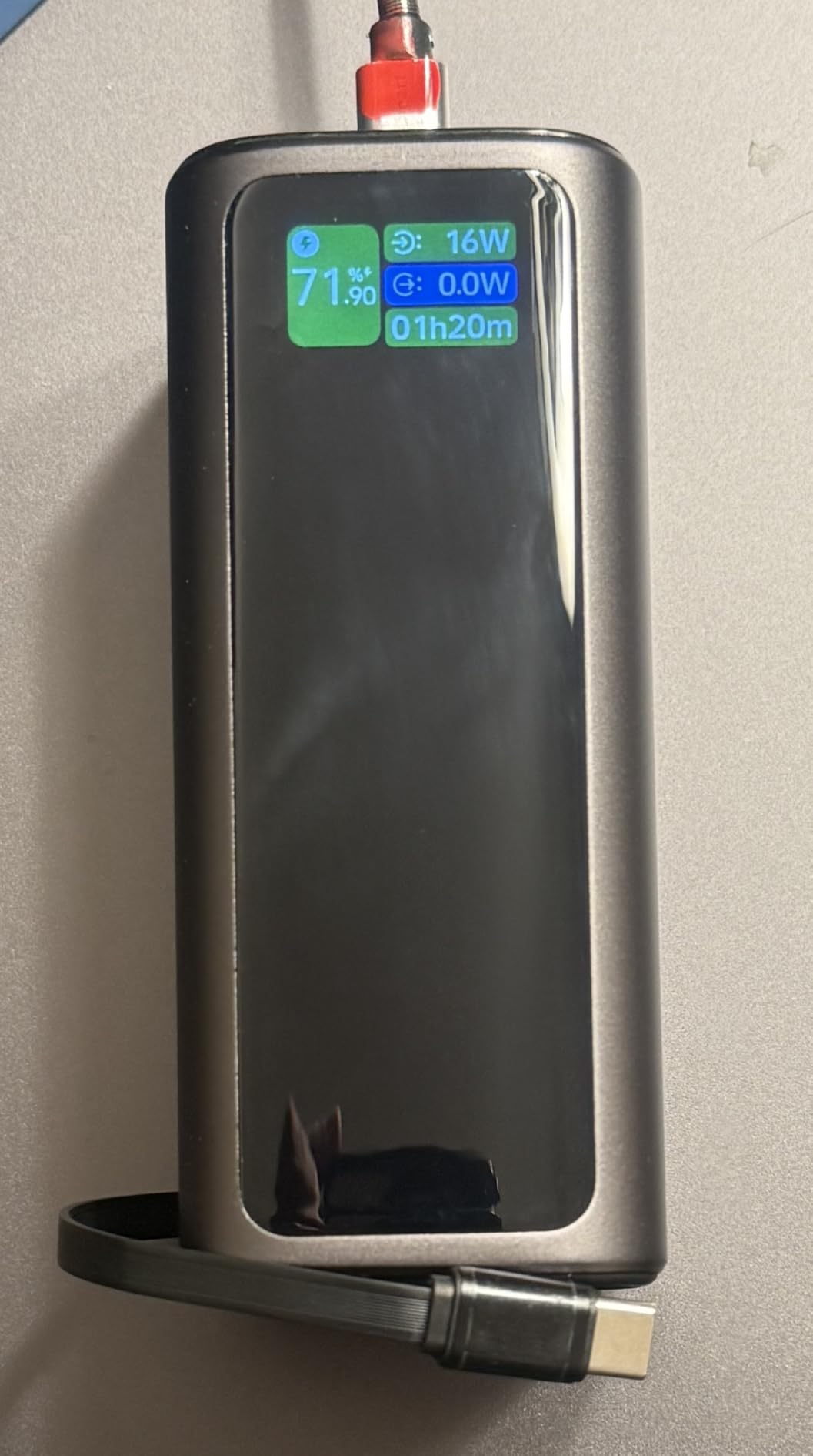Laptop Power Bank, 130W Portable Charger with Dual Ports & Built-in Retractable Cable, 27000mAh Portable Power Bank with Smart Digital Display, for iPhone 17/16/15 Pro/Pro Max Series, MacBook, Android - Customer Photo 1
