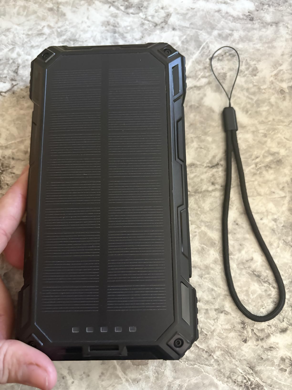 Solar Power Bank 49800mAh Wireless Portable Charger with USB-C 15W Fast Charging with 4 Built-in Cables LED Flashlight Battery Pack Compatible with iPhone, iPad, Galaxy, Perfect for Camping, Hiking - Customer Photo 2