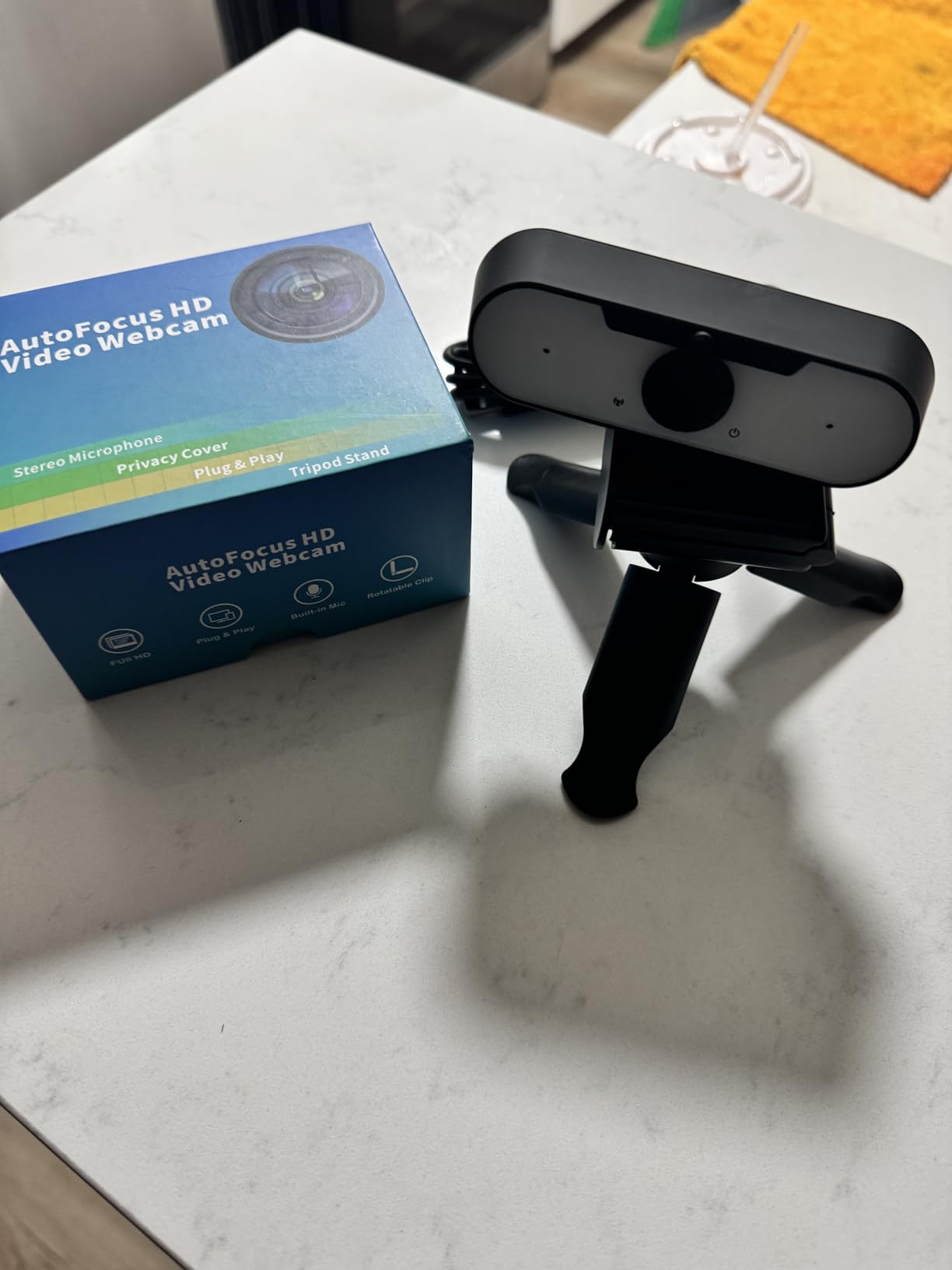 USB HD 1080P Video Webcam and Wide Angle Camera with Built-in Microphone and Rotatable Tripod,for Laptop Computer or Desktop PC,Great for Live Streaming.Calls.Video Conferencing(Black) - Customer Photo 4