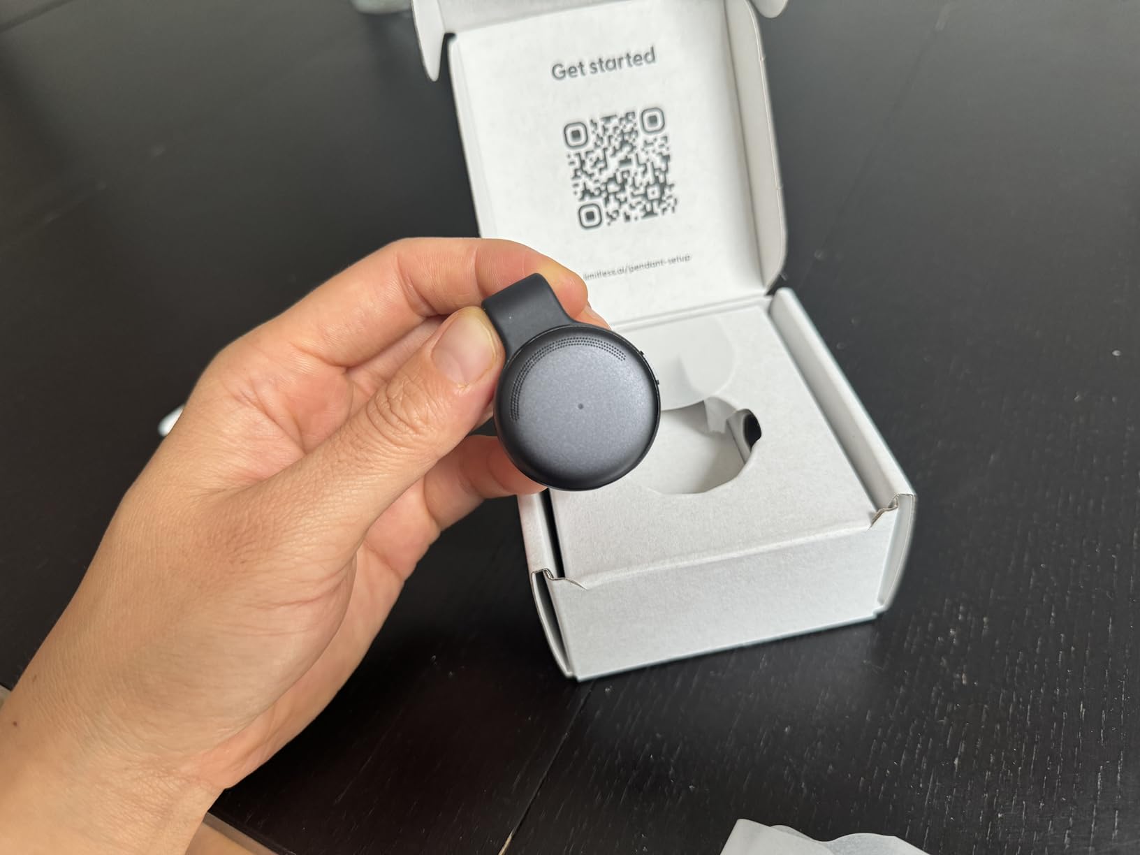 Pendant : Smart AI Voice Recorder & Wearable Personal Assistant, Instant Transcription, Weatherproof Note Taker, All-Day Battery, Hands-Free Personal AI for Work, Study & Daily Life - Customer Photo 1