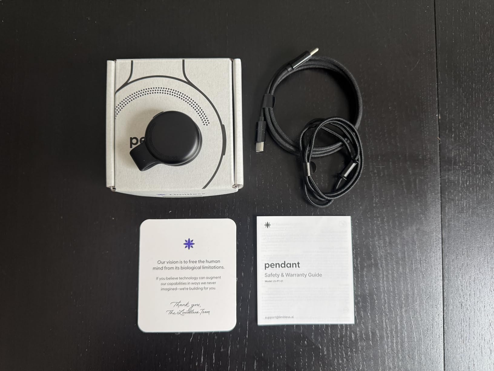 Pendant : Smart AI Voice Recorder & Wearable Personal Assistant, Instant Transcription, Weatherproof Note Taker, All-Day Battery, Hands-Free Personal AI for Work, Study & Daily Life - Customer Photo 2