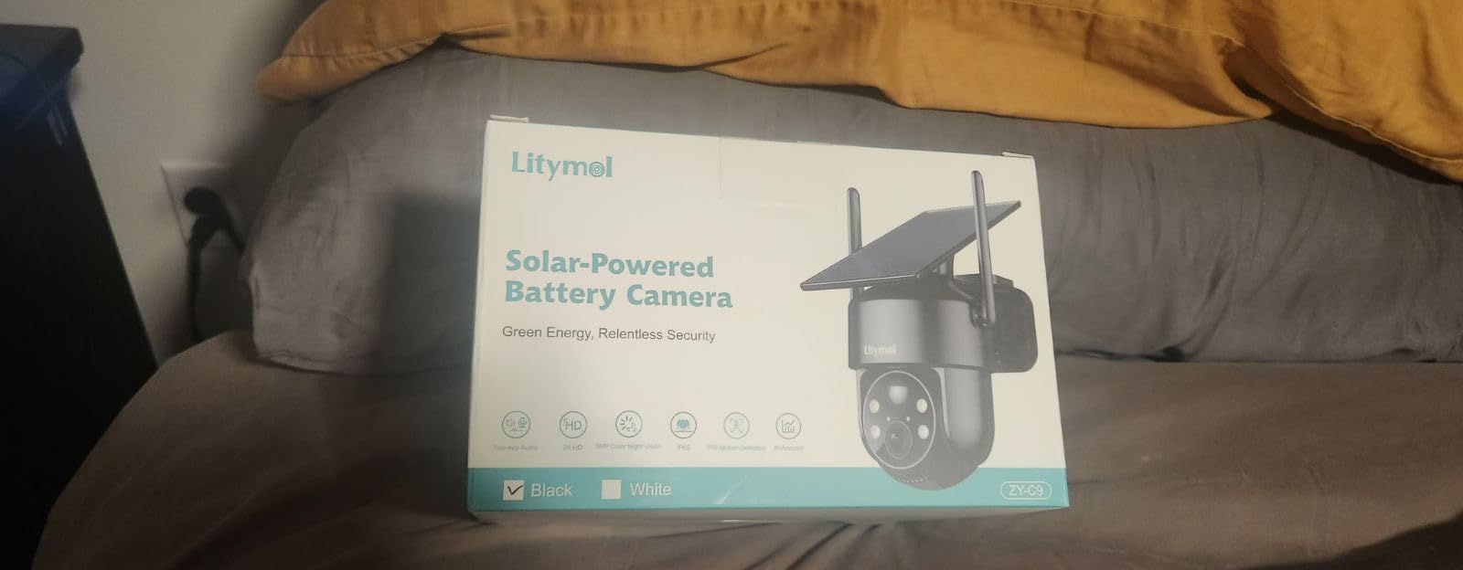 2K 2.4g WiFi Security Cameras Wireless Outdoor, 360° View Solar Cameras for Home Security, Color Night Vision, AI Detection, 2-Way Audio, Spotlight Siren Alarm, SD/Cloud Storage - Customer Photo 1