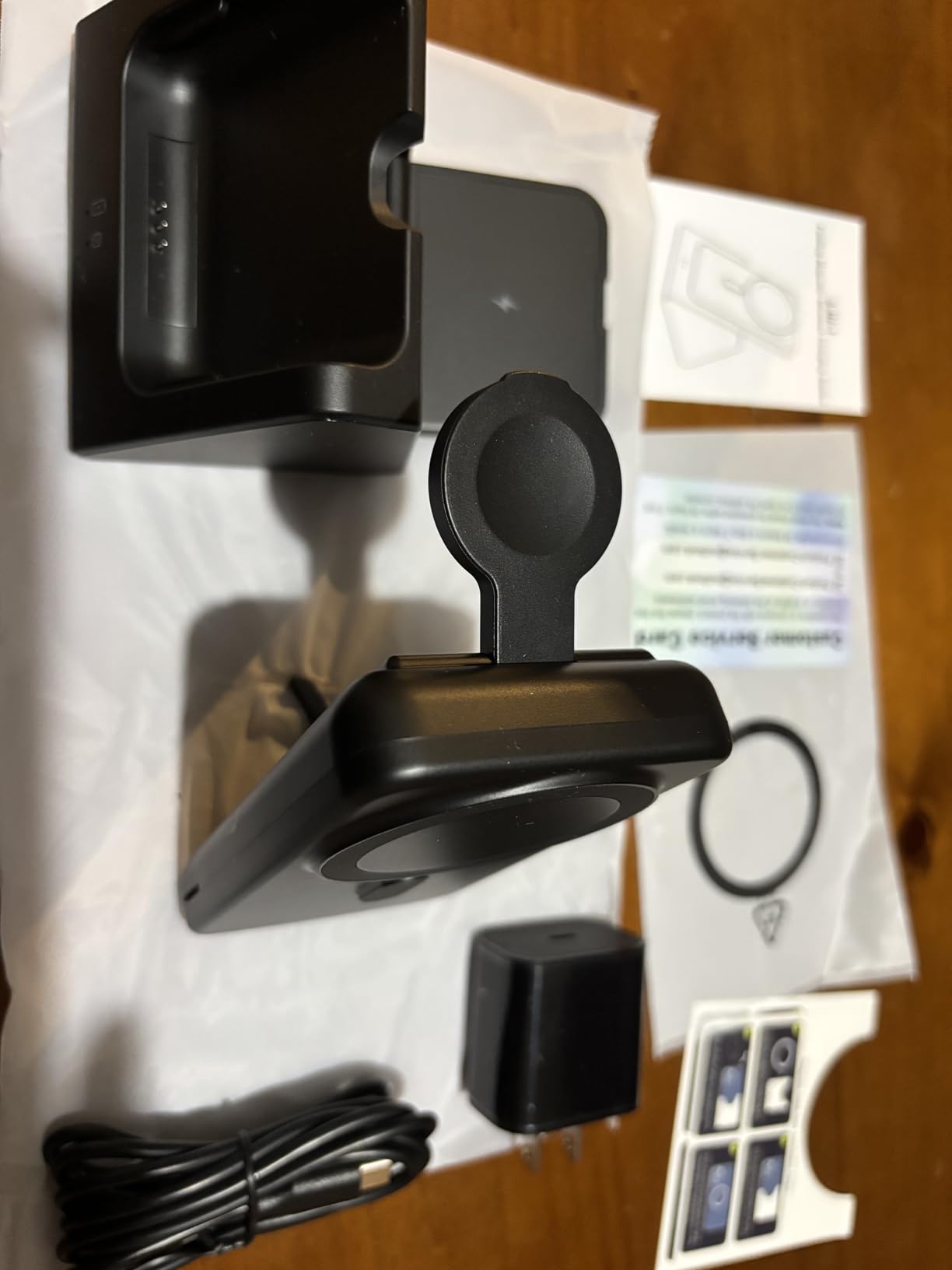3-in-1 Wireless Charging Station: Portable 10000mAh Power Bank Charger Compatible for iPhone Air/17/16/15/14/13/12 Series and Apple Watch - Detachable Magnetic Charging Stand Black - Customer Photo 1