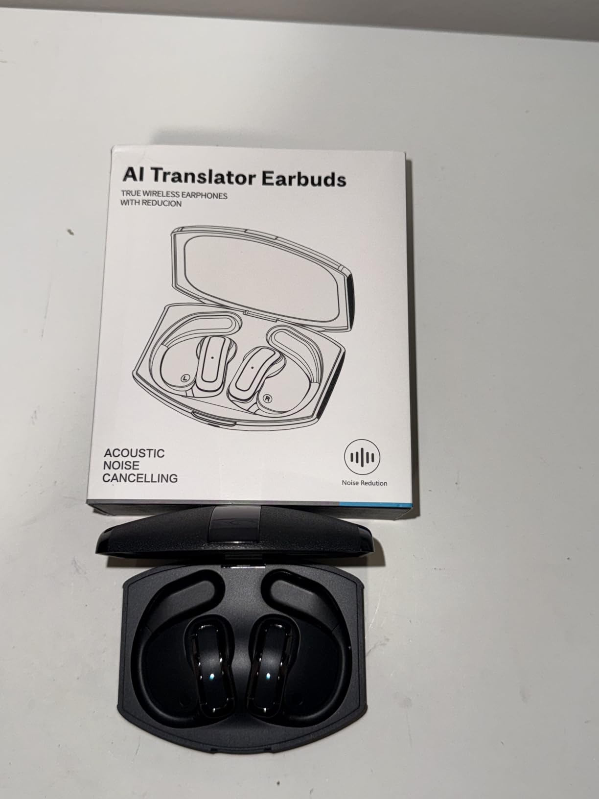 AI Translation Earbuds Real Time, 169 Languages & 8 Offline Modes, 60H Playtime Language Translator Earbuds, Audifonos Traductores Inglés Español for Travel Business Learning(Black) - Customer Photo 1