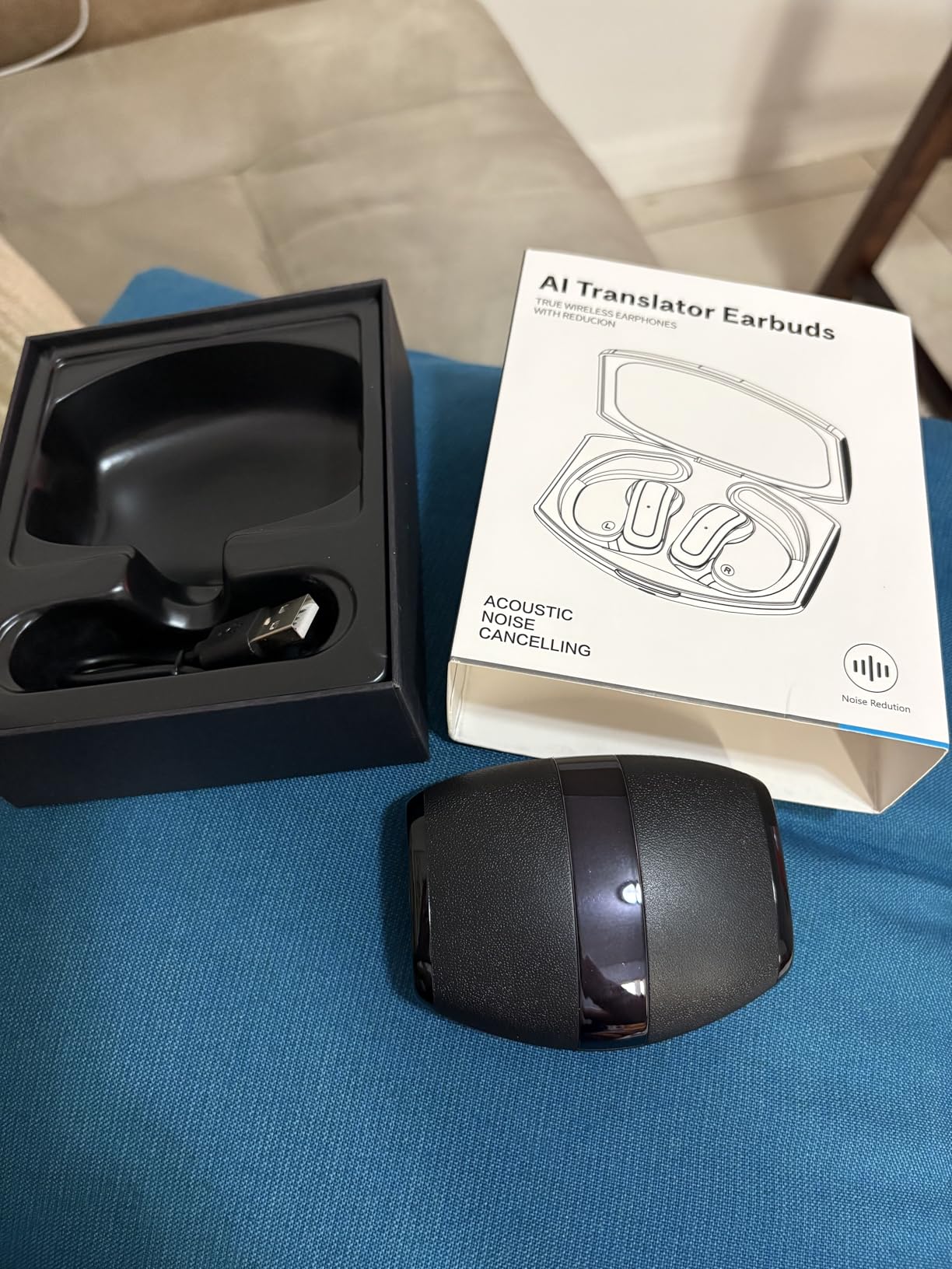 AI Translation Earbuds Real Time, 169 Languages & 8 Offline Modes, 60H Playtime Language Translator Earbuds, Audifonos Traductores Inglés Español for Travel Business Learning(Black) - Customer Photo 2