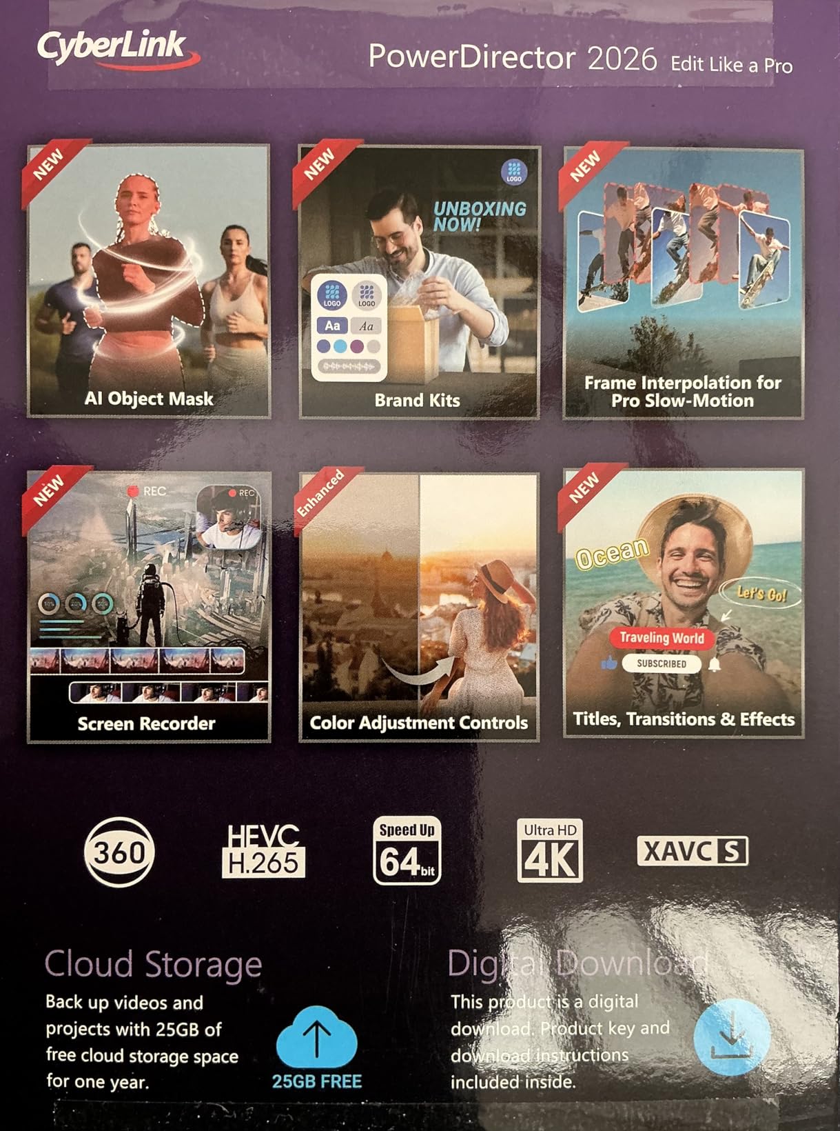 CyberLink PowerDirector 2026 | Easily Create Videos Like a Pro | Intuitive AI Video Editing | Visual Effects, Slideshow Maker & Screen Recorder | Box with Download Code - Customer Photo 4