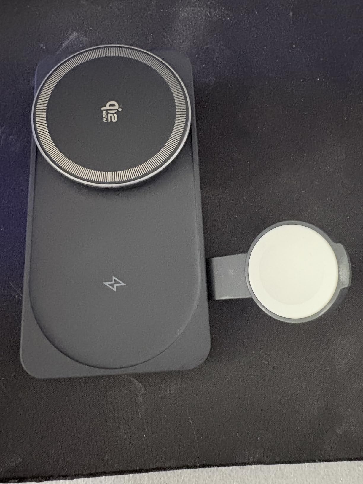THREEKEY Qi2 25W MagSafe 3-in-1 Wireless Charging Station, MFI Certified by Apple, Fast Foldable Charger Stand for iPhone 17/16/15/14/13/12 Pro Max, Apple Watch, AirPods(45W Adapter Included) - Customer Photo 2