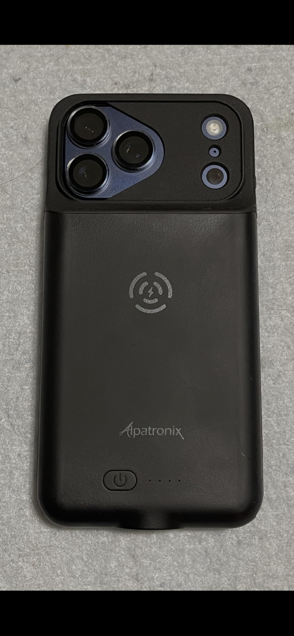 Alpatronix Battery Case for iPhone 17 Pro, Portable Strong Slim Protective Extended Charger Cover, 15W Fast Charging, High Capacity with Wireless Charging Case. Black - Customer Photo 1
