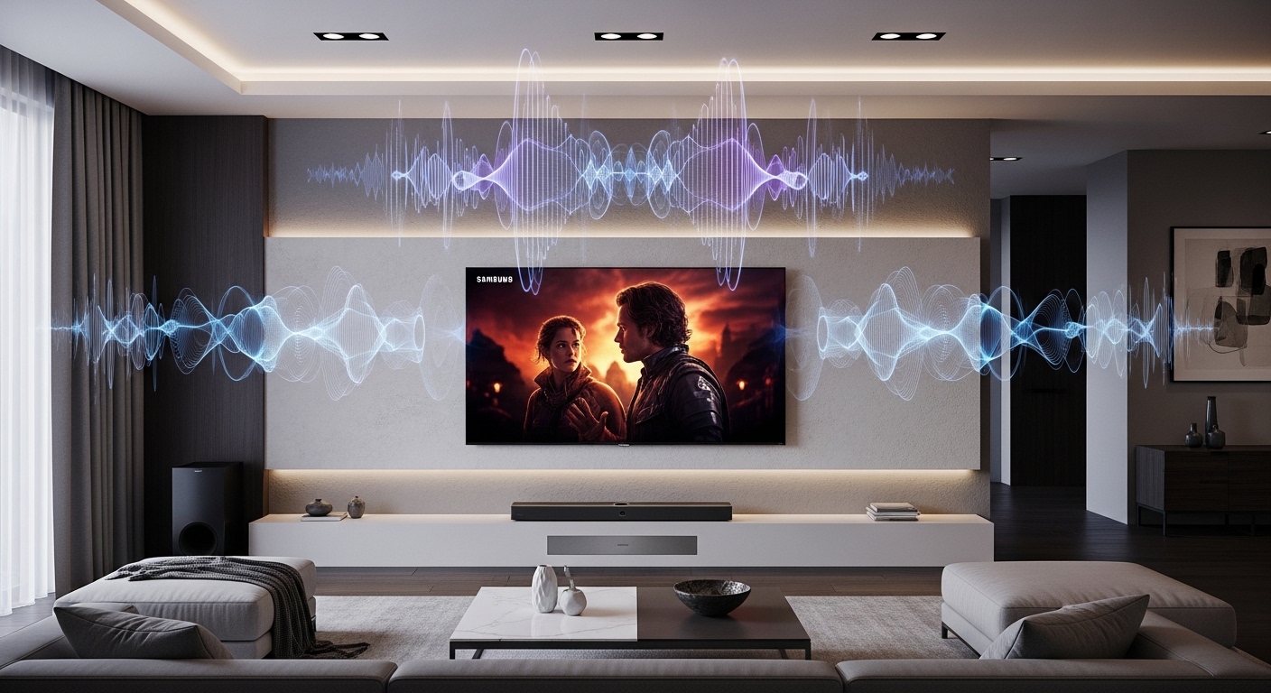 Modern living room with a large