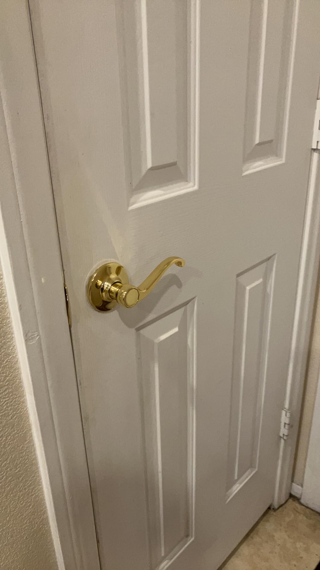 Design House Scroll Passage Hall and Closet Door Lever, Polished Brass, 6.375 in x 1.88 in x 2.625 in, 783035 customer photo 1