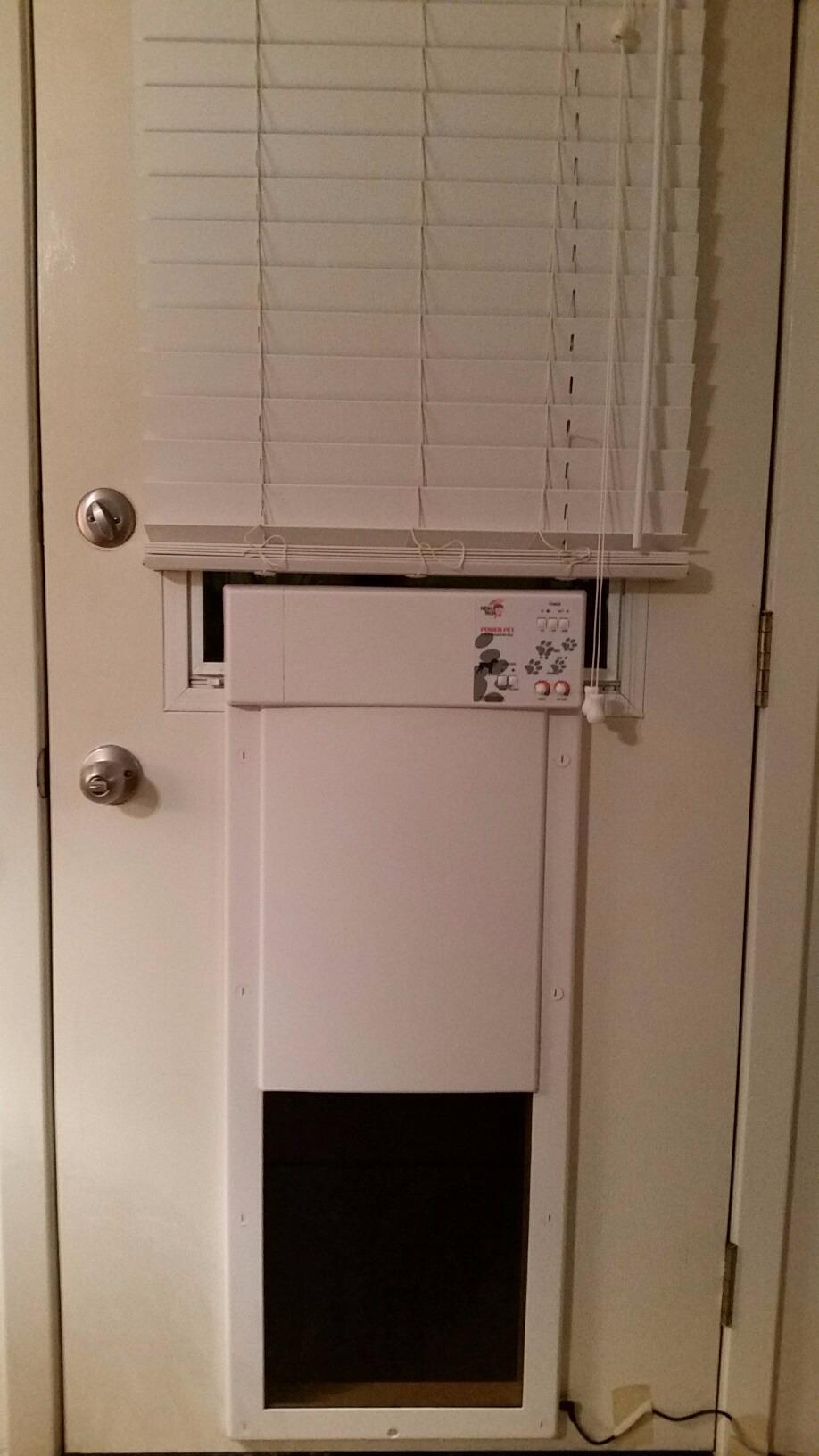 Genuine Power Pet Fully Automatic Pet Door from High Tech Pet - Pet Collar Operated, 4 Way Access, Dead Bolt Lock customer photo 2