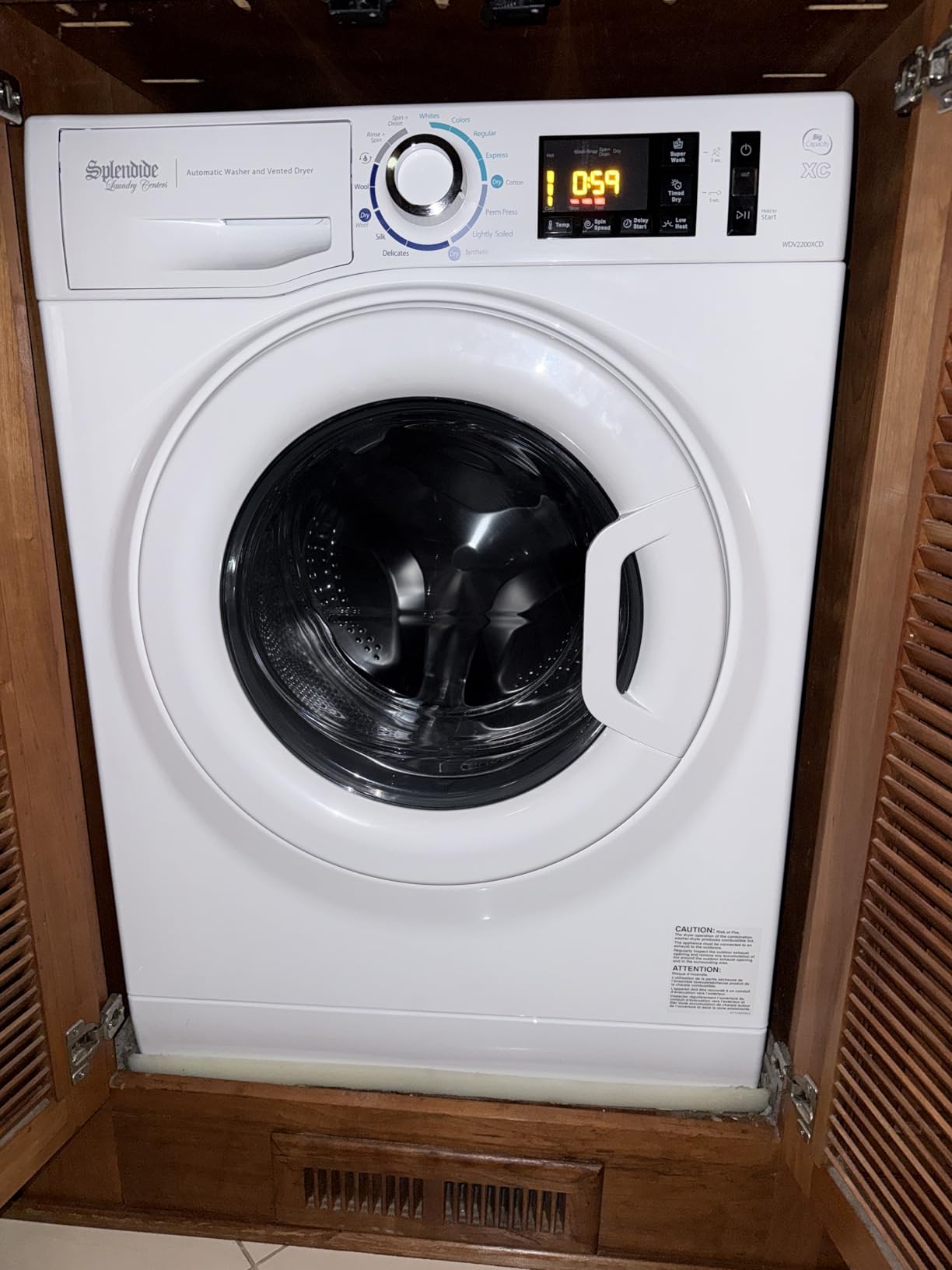 Westland WDV2200XCD Washer/dryer Vented White Splendid customer photo 1