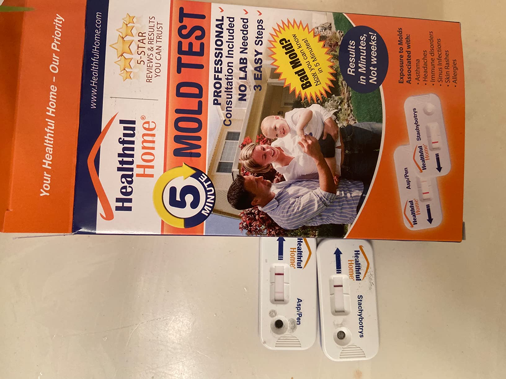 Healthful Home 5-Minute Mold Test Kit - Easy At-Home Mold Detection for Aspergillus/Penicillium & Stachybotrys, DIY Testing for Indoor Air & Moist Areas, No Lab Required, Includes Expert Consultation customer photo 1