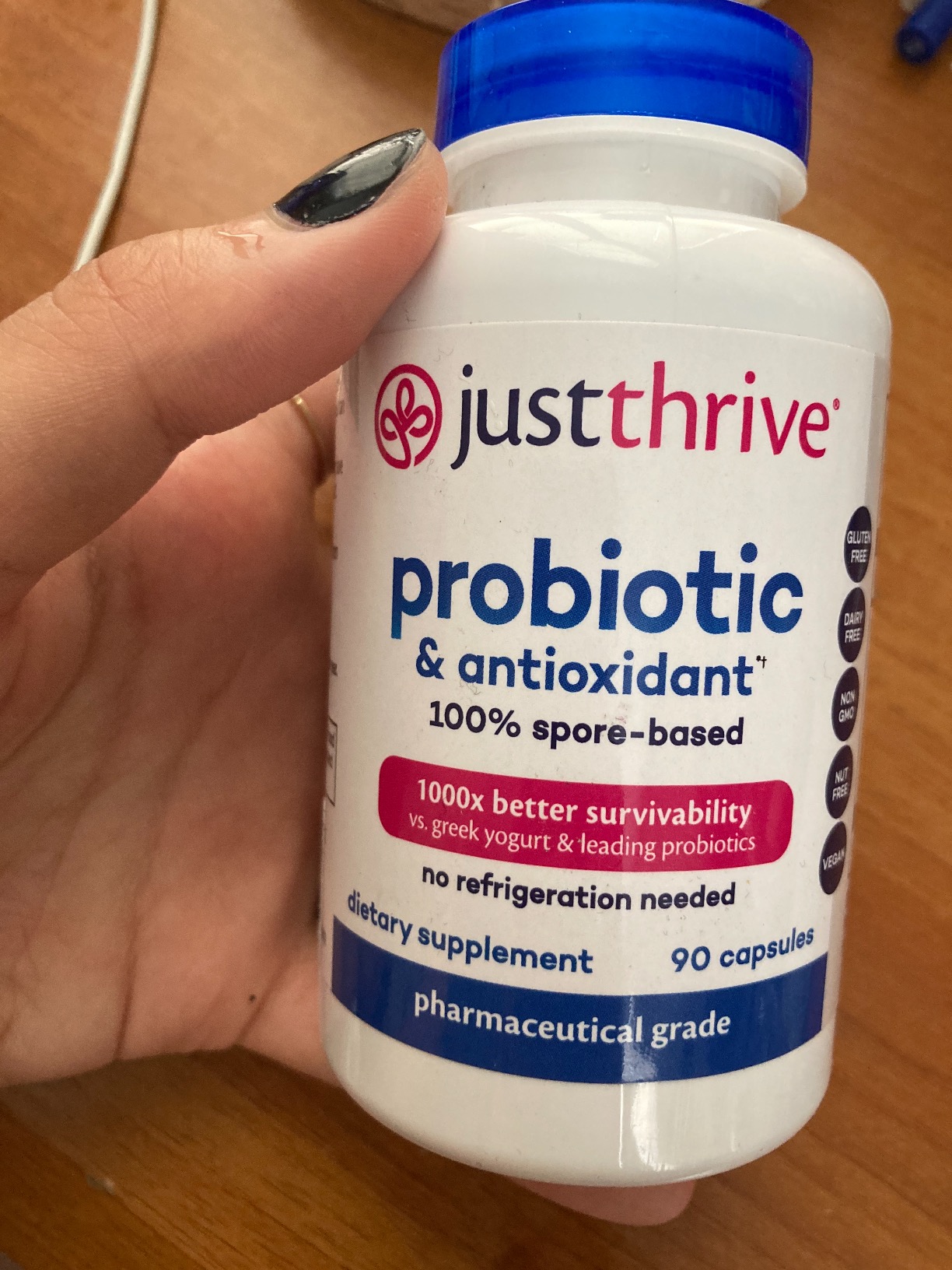 Just Thrive Probiotic & Antioxidant Supplement - 100% Spore-Based Digestive and Immune Support - Gluten Free, 30 Caps customer photo 2
