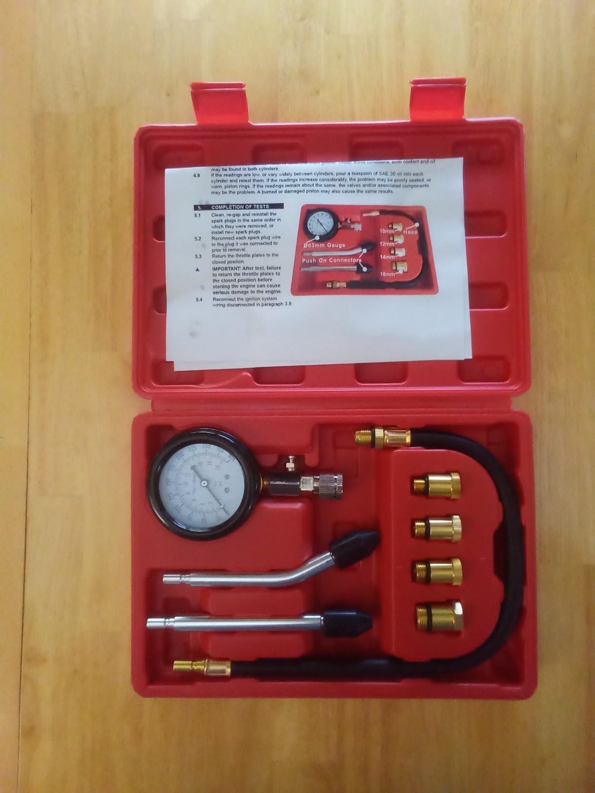 BETOOLL HW0130 8pcs Petrol Engine Cylinder Compression Tester Kit Automotive Tool Gauge customer photo 2