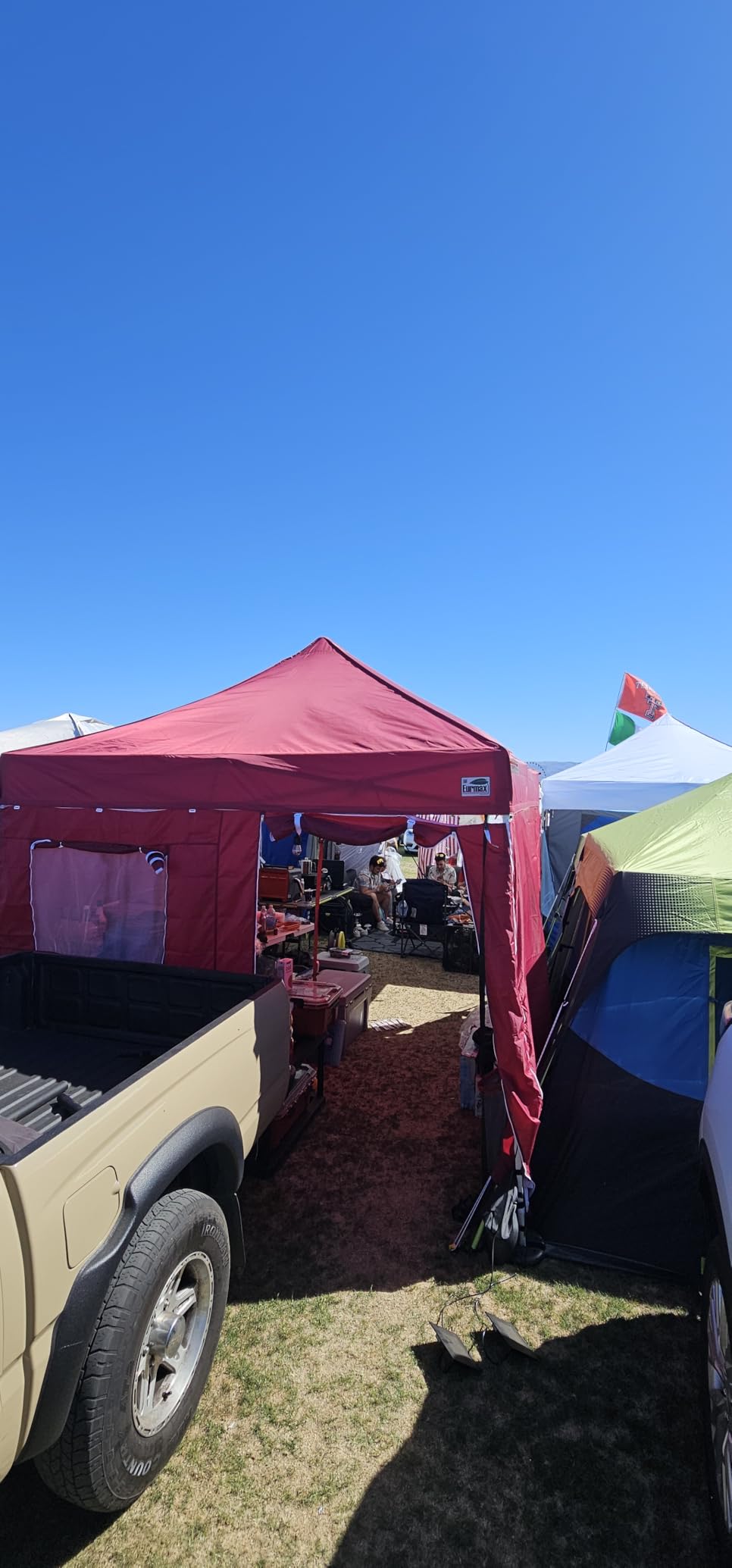Eurmax USA 10x10 Pop Up Canopy Tent, Commercial Tent with Patented No-Tip Rolling Bag, 4 Zippered Removable Walls, UV & Water Resistant Canopy Top, Heavy Duty Outdoor Gazebo, Instant Shelter (White) customer photo 2