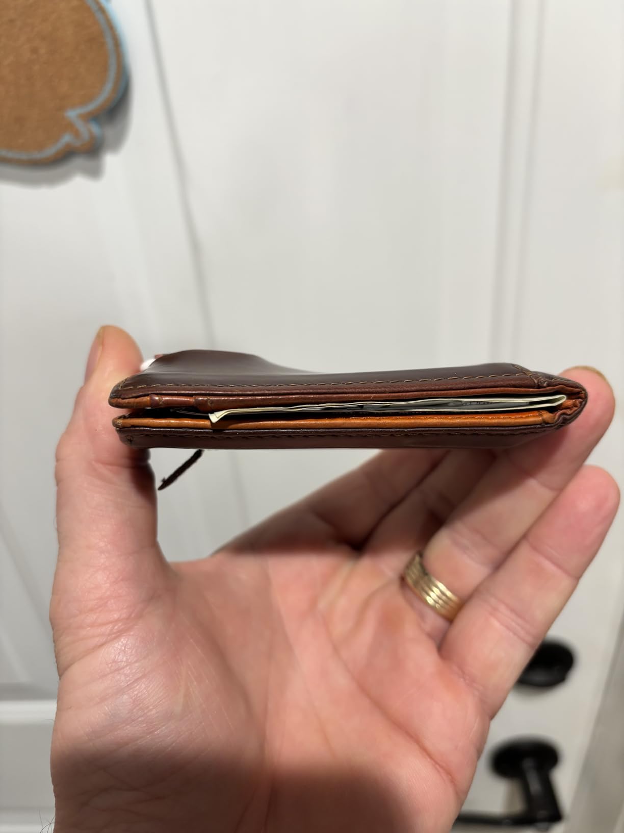 SERMAN BRANDS RFID Blocking Slim Bifold Genuine Leather Minimalist Front Pocket Wallets for Men with Money Clip Thin Mens customer photo 2
