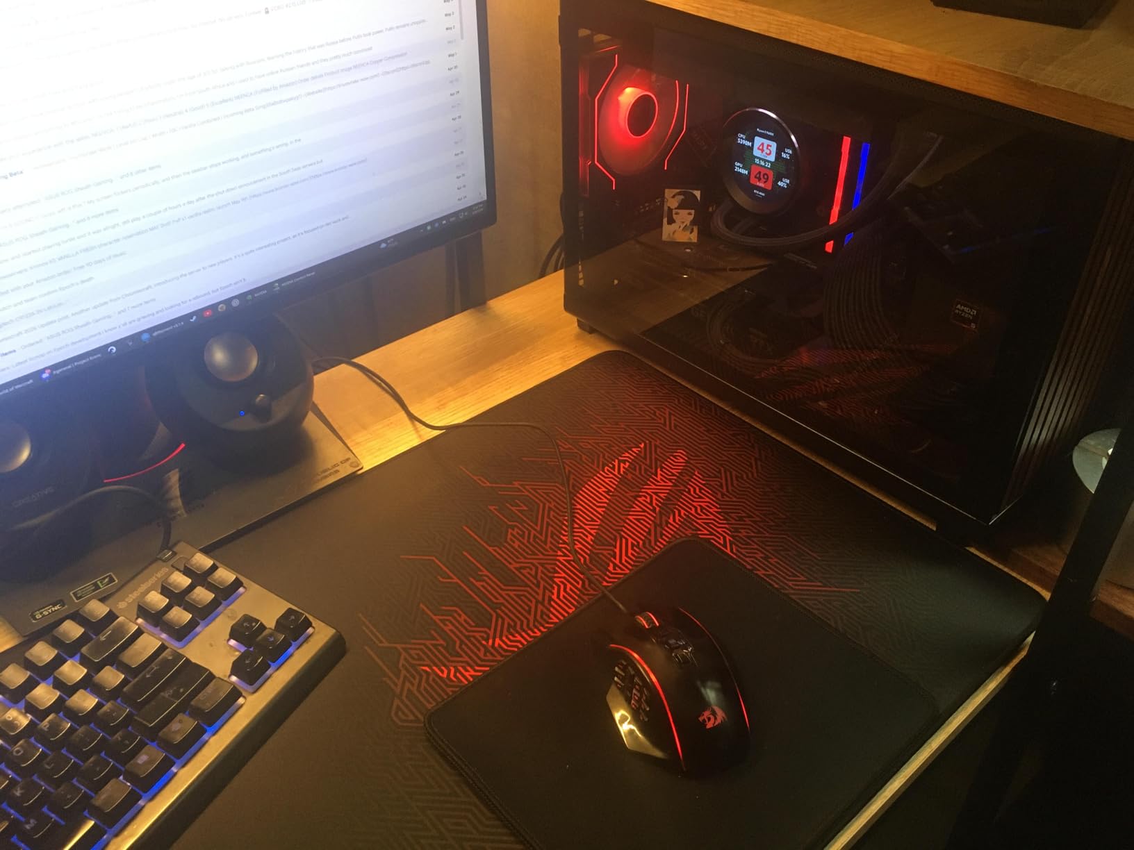 ASUS ROG Sheath Gaming Mouse Pad, Extra-Large | Extra-Large Surface, Pixel-Precise Tracking, Anti-Fray Stitched Edges, Non-Slip Base customer photo 1