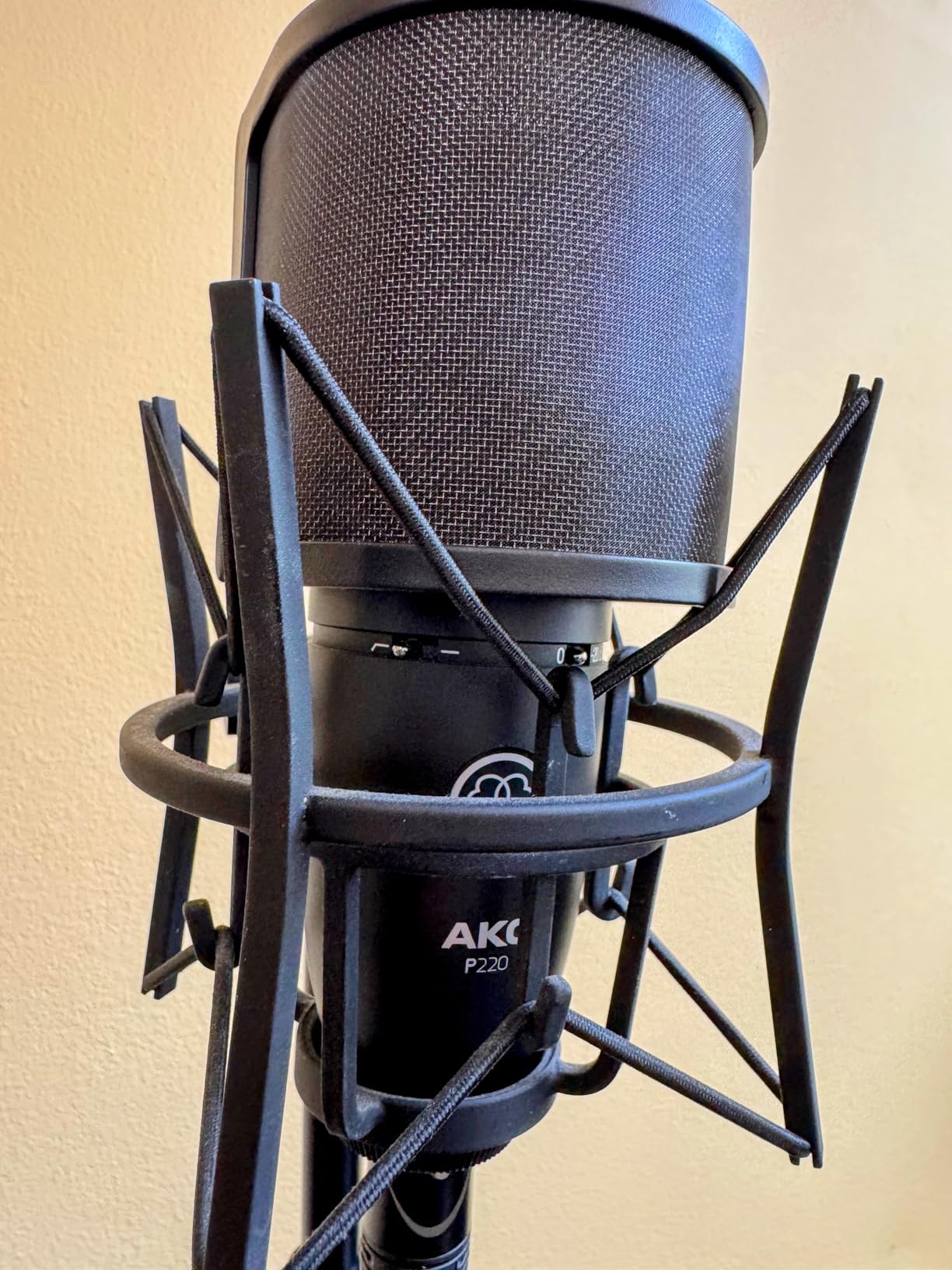 Pop Filter,PEMOTech [Upgraded Three Layers] Metal Mesh & Foam & Etamine Layer Microphone Windscreen Cover Handheld Mic Shield Mask,Microphone Accessories for Vocal Recording,Youtube videos,Streaming customer photo 2