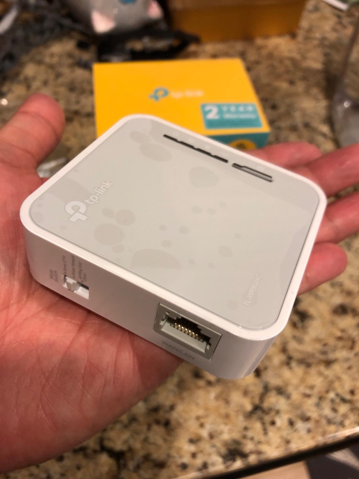 TP-Link AC750 Wireless Portable Nano Travel Router (TL-WR902AC), Multiple Modes, Dual Band, 1 USB 2.0 Port customer photo 2