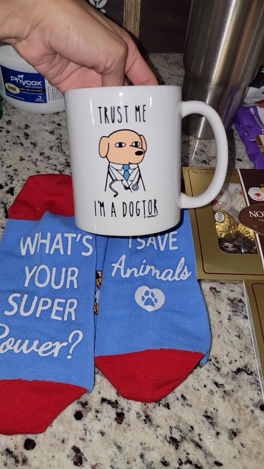ThisWear Veterinarian Gifts For Men Trust Me I'm a Dogtor Funny Dog Gifts 11oz Ceramic Coffee Mug customer photo 1