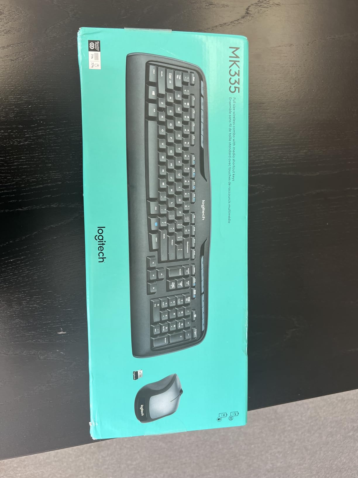 Logitech MK335 Full Size Quiet Wireless Keyboard Mouse Combo - Black/Silver customer photo 2