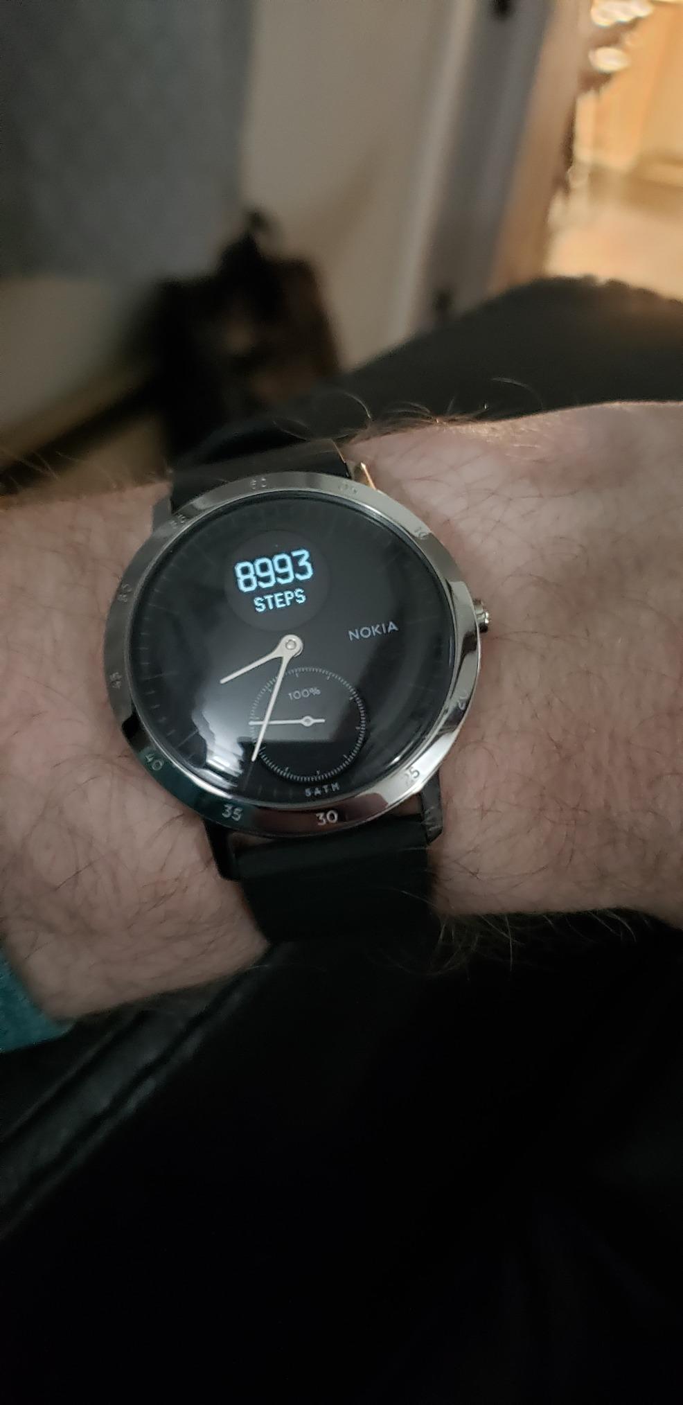 Withings Steel HR - Hybrid Smartwatch - Activity Tracker with Connected GPS, Heart Rate Monitor, Sleep Monitor, Smart Notifications, Water Resistant up to 25-day battery life customer photo 1