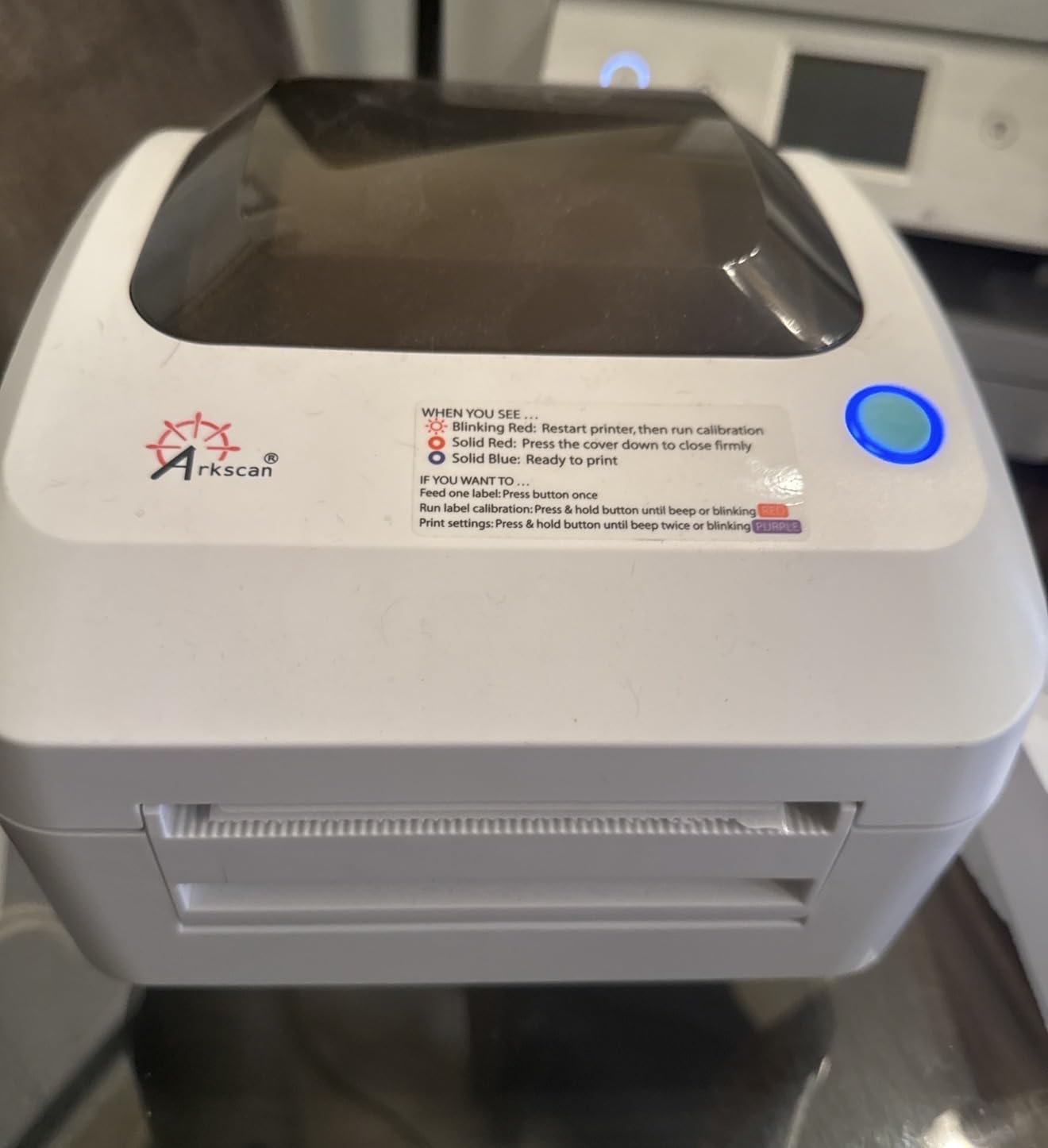 Arkscan 2054A Shipping Label Printer for Windows Mac Chromebook Android, Supports Amazon Ebay Paypal Etsy Shopify ShipStation Stamps UPS USPS FedEx DHL, Roll & Fanfold 4x6 Direct Thermal Label customer photo 2