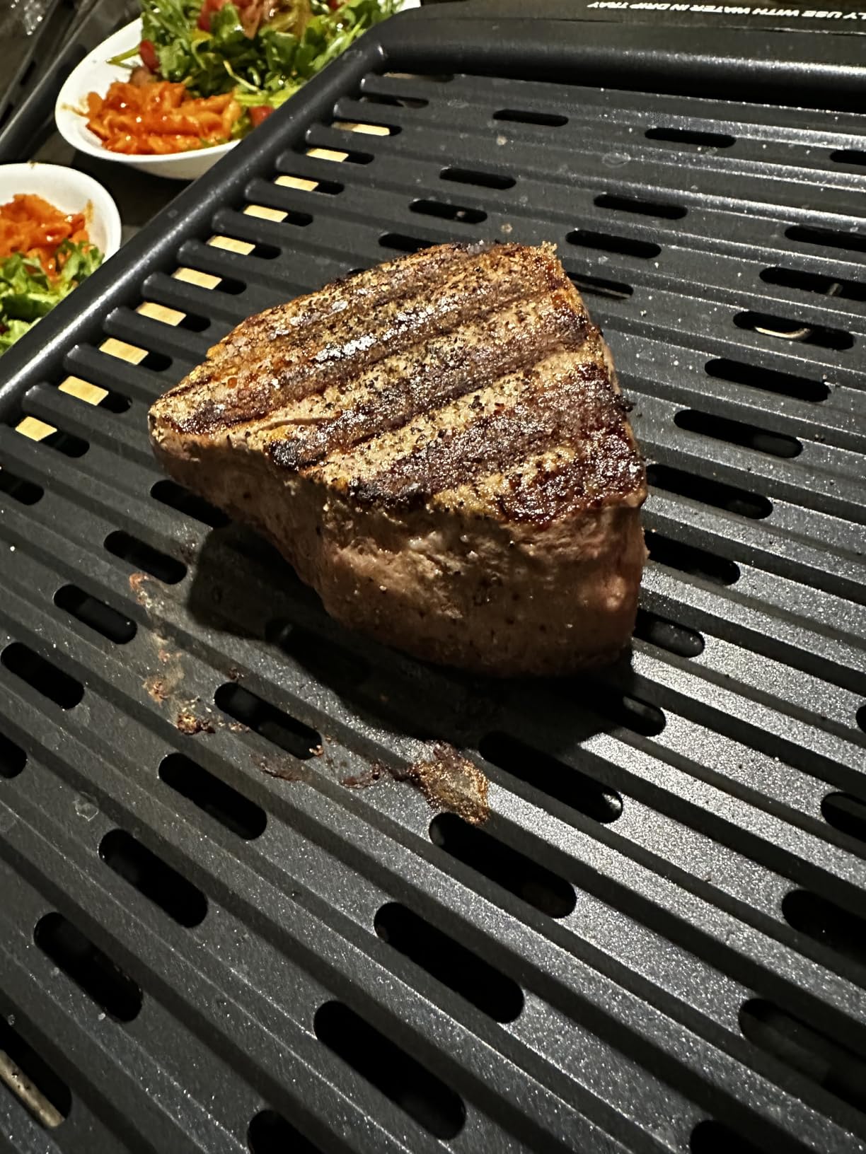 Chefman Electric Smokeless Indoor Grill w/ Non-Stick Cooking Surface & Adjustable Temperature Knob from Warm to Sear for Customized BBQing, Dishwasher Safe Removable Water Tray, Black customer photo 2