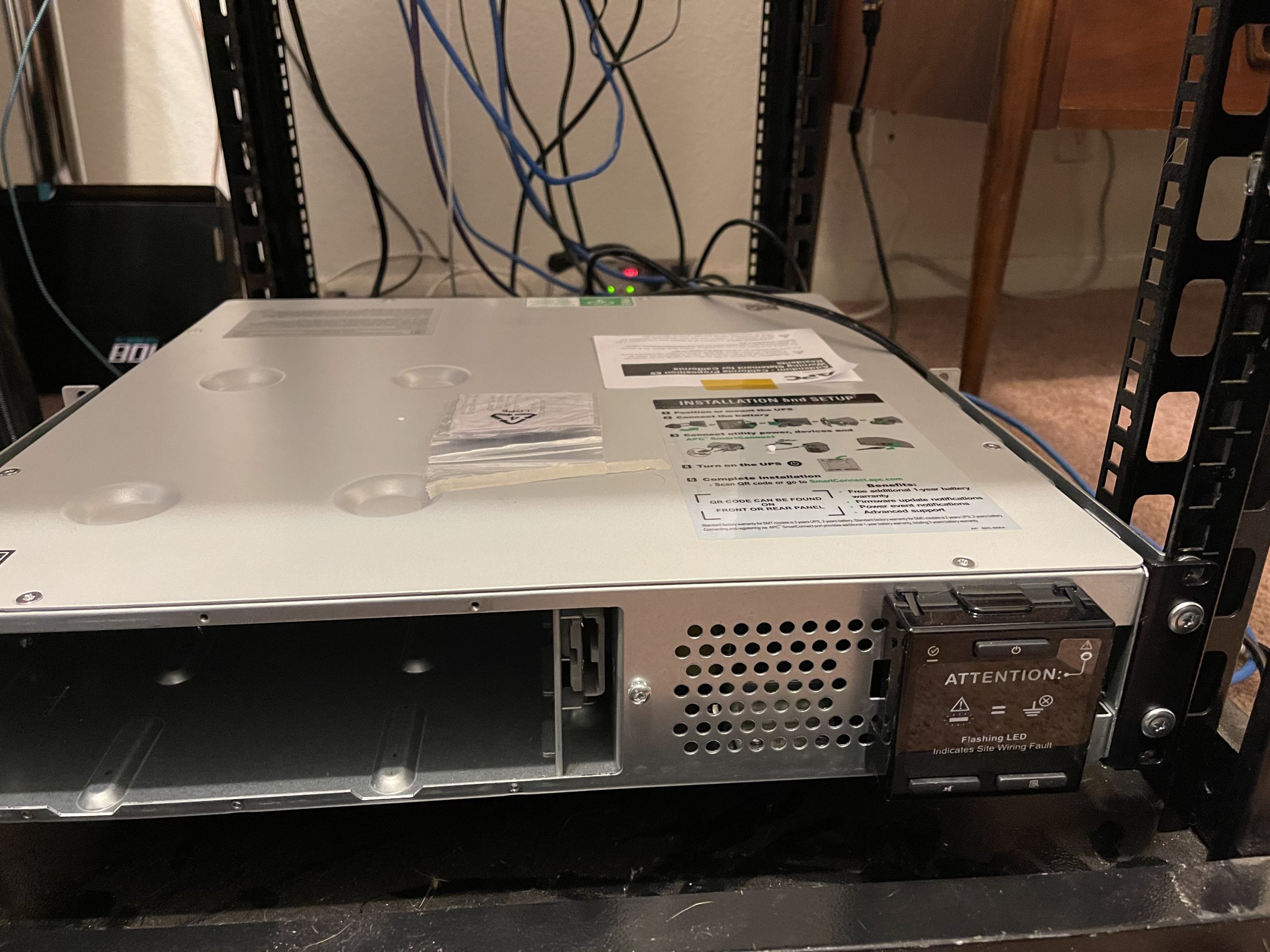 APC Smart-UPS 1500VA/900W Rackmount UPS, Line Interactive, SMC1500-2UC | Rack UPS for servers, storage, network closets. 120V, Six (6) NEMA 5-15R Outlets, AVR, LCD customer photo 2