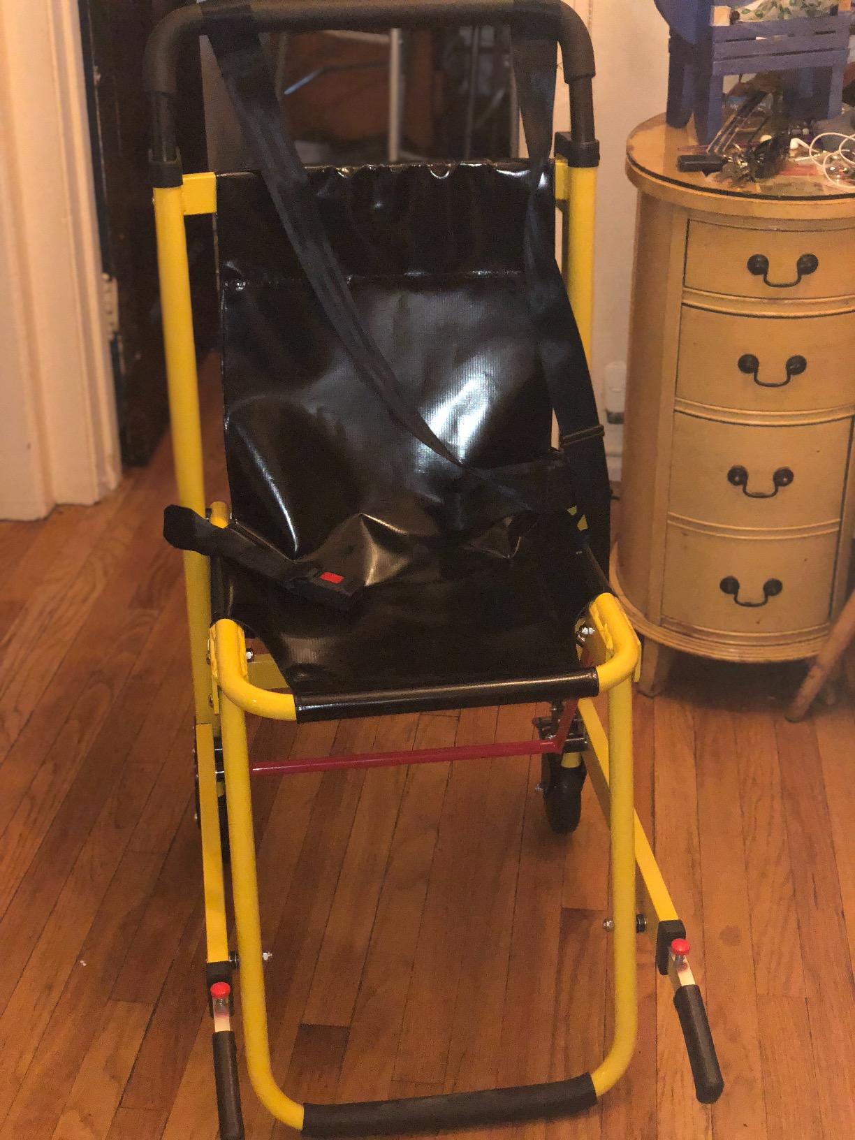 LINE2design EMS Stair Chair 70015-Y - Mobility Chair for Medical Emergency Patient Transfer - 2-Wheel Deluxe Evacuation Chair - 400 lb Capacity customer photo 1