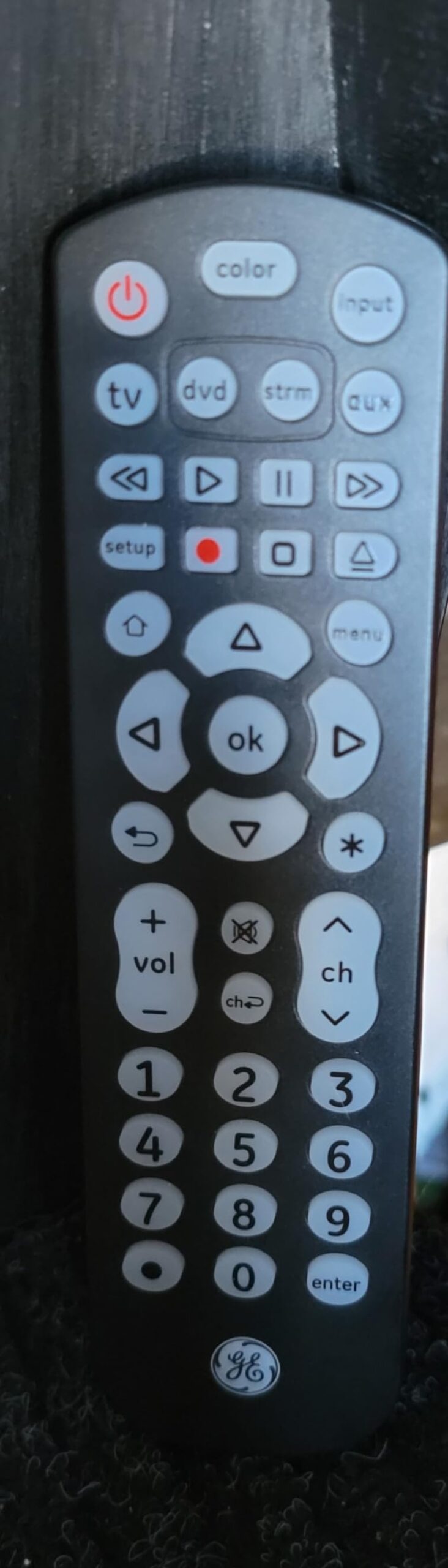 GE Backlit Buttons Universal Remote Control, Samsung TV Remote Control Replacement, 4-Device, Black, 40081 customer photo 2