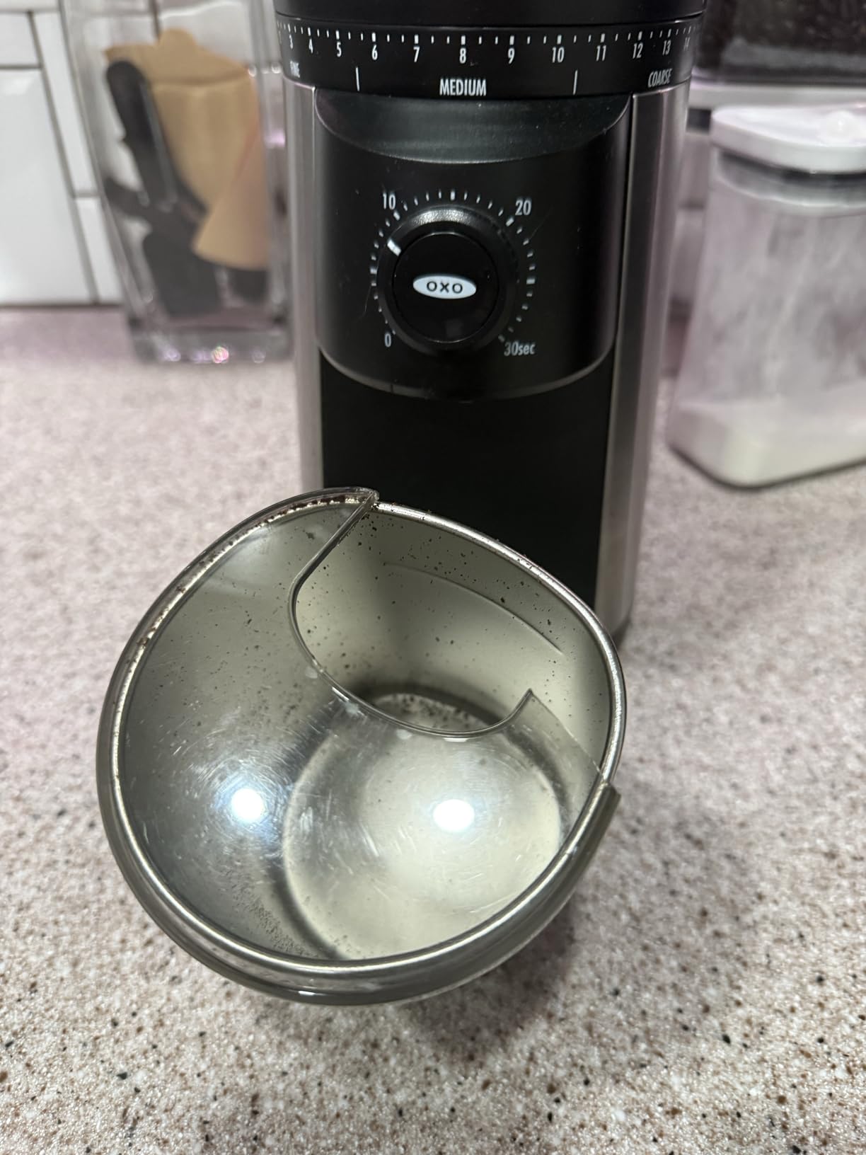 OXO Brew Conical Burr Coffee Grinder - Silver, Stainless Steel Burrs, One-Touch Automatic Smart Grind customer photo 1
