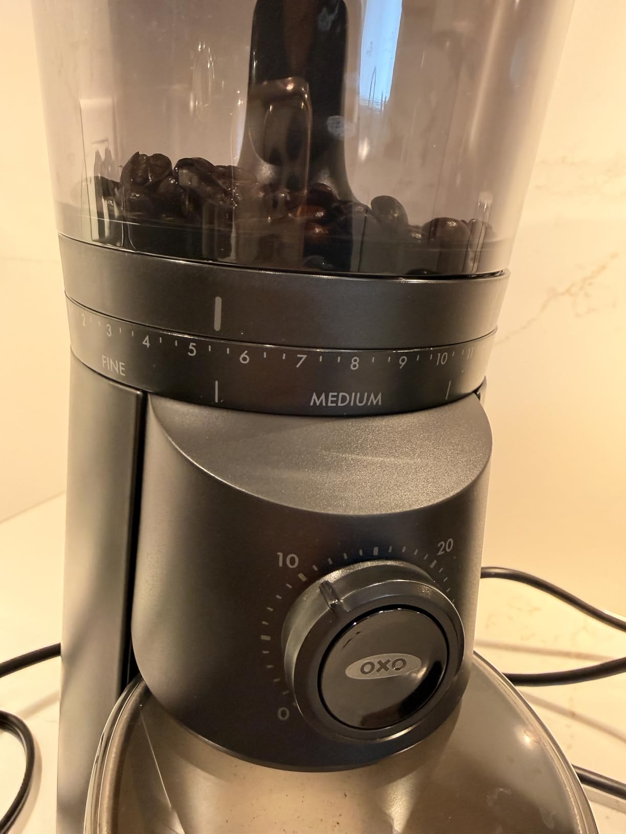 OXO Brew Conical Burr Coffee Grinder - Silver, Stainless Steel Burrs, One-Touch Automatic Smart Grind customer photo 2