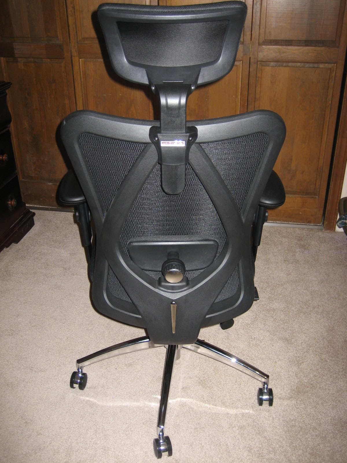 SIHOO M18 Ergonomic Office Chair, Mesh Back Desk Chair with Headrest | Adjustable Lumbar Support, Hold 330lbs Computer Chair with 2D Armrests & Wide Cushion, Tilt Lock, for Home Office - Black customer photo 1